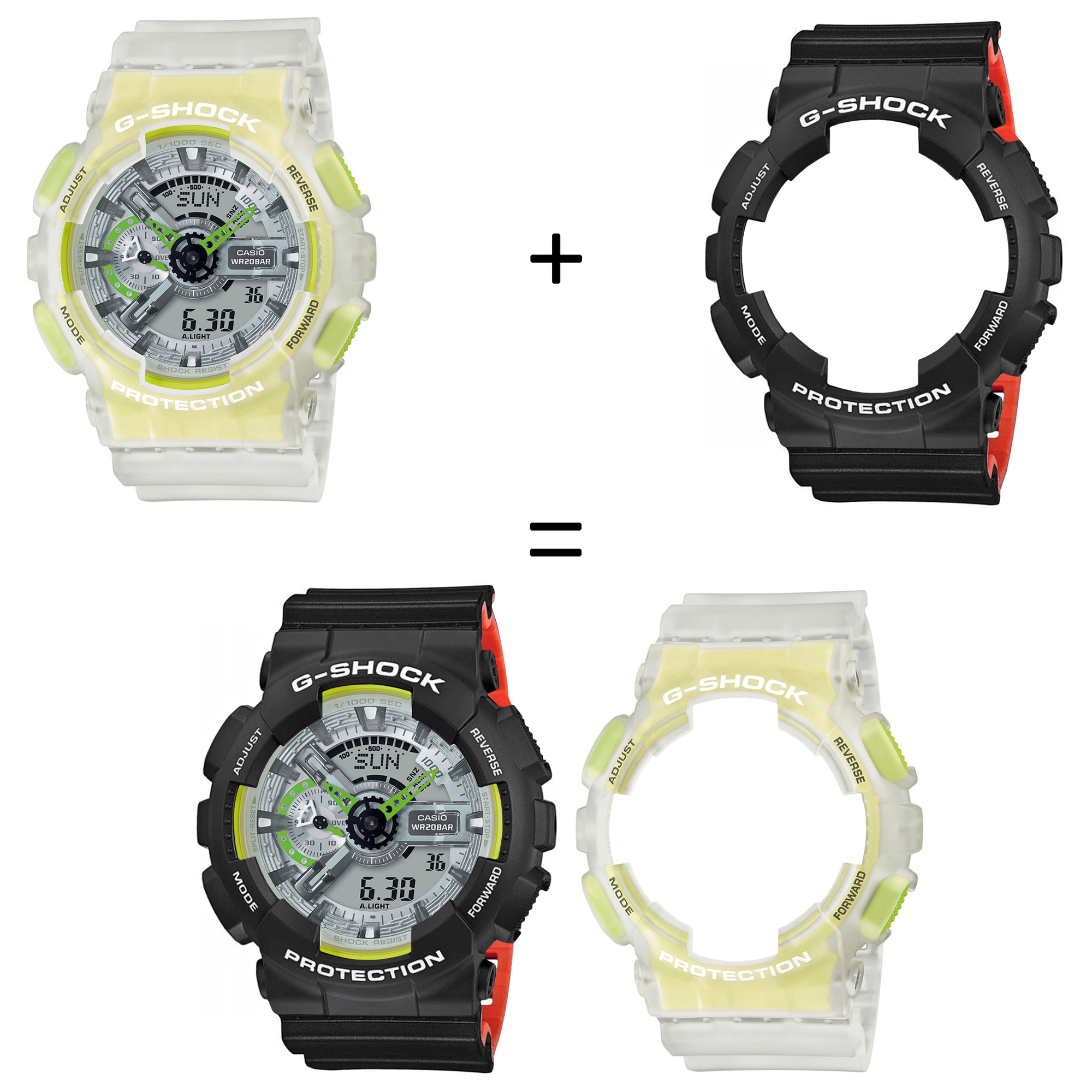 Casio SET GA-110LS-7AER + BEZEL 10508136 + PASEK 10577142 zegarek - miniatura 2