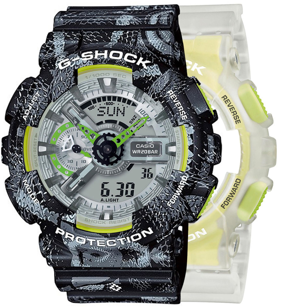 G-SHOCK SET GA-110LS-7AER + BEZEL 10520052 + PASEK 10520049