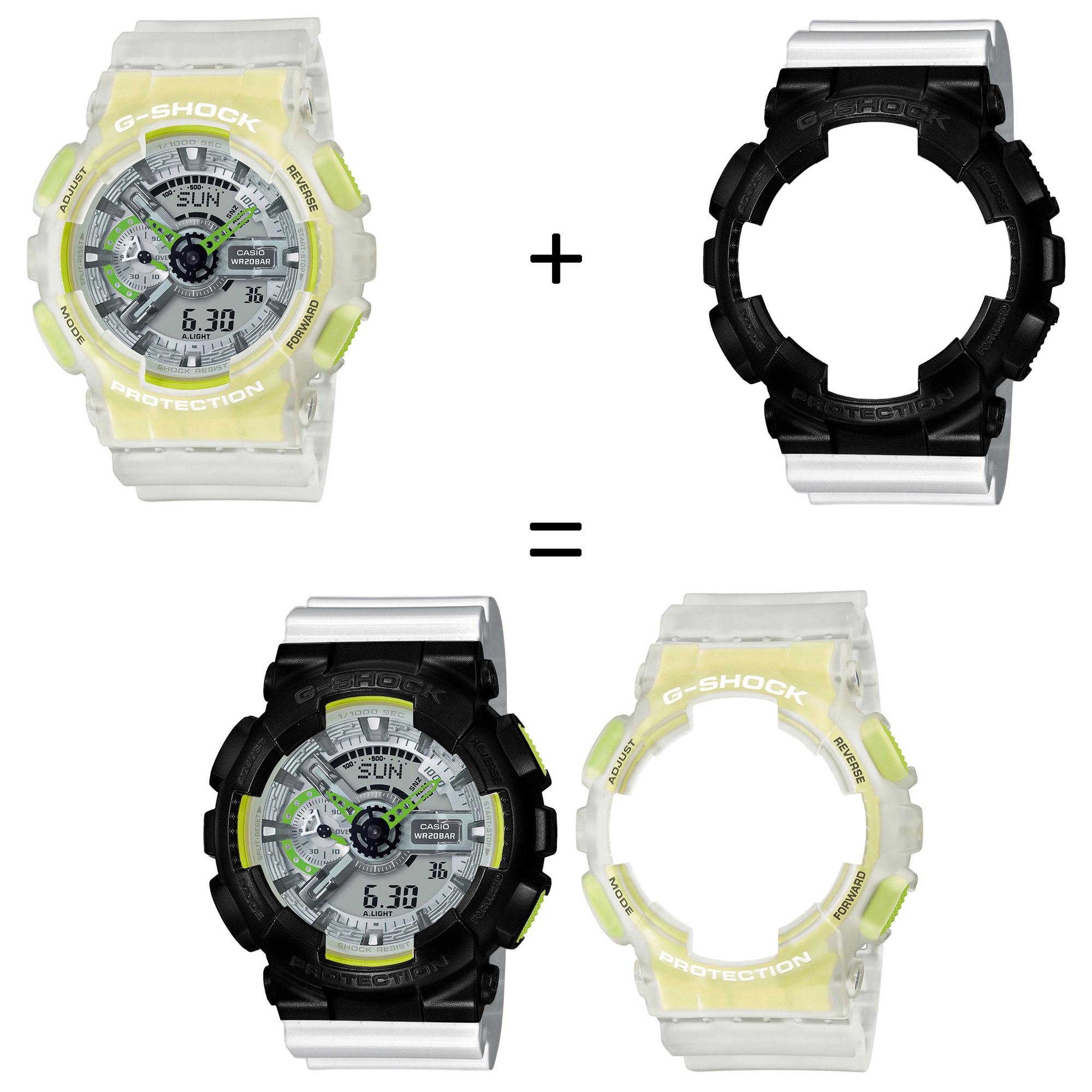 Casio SET GA-110LS-7AER + BEZEL 10523429 + PASEK 10347710 zegarek - miniatura 2