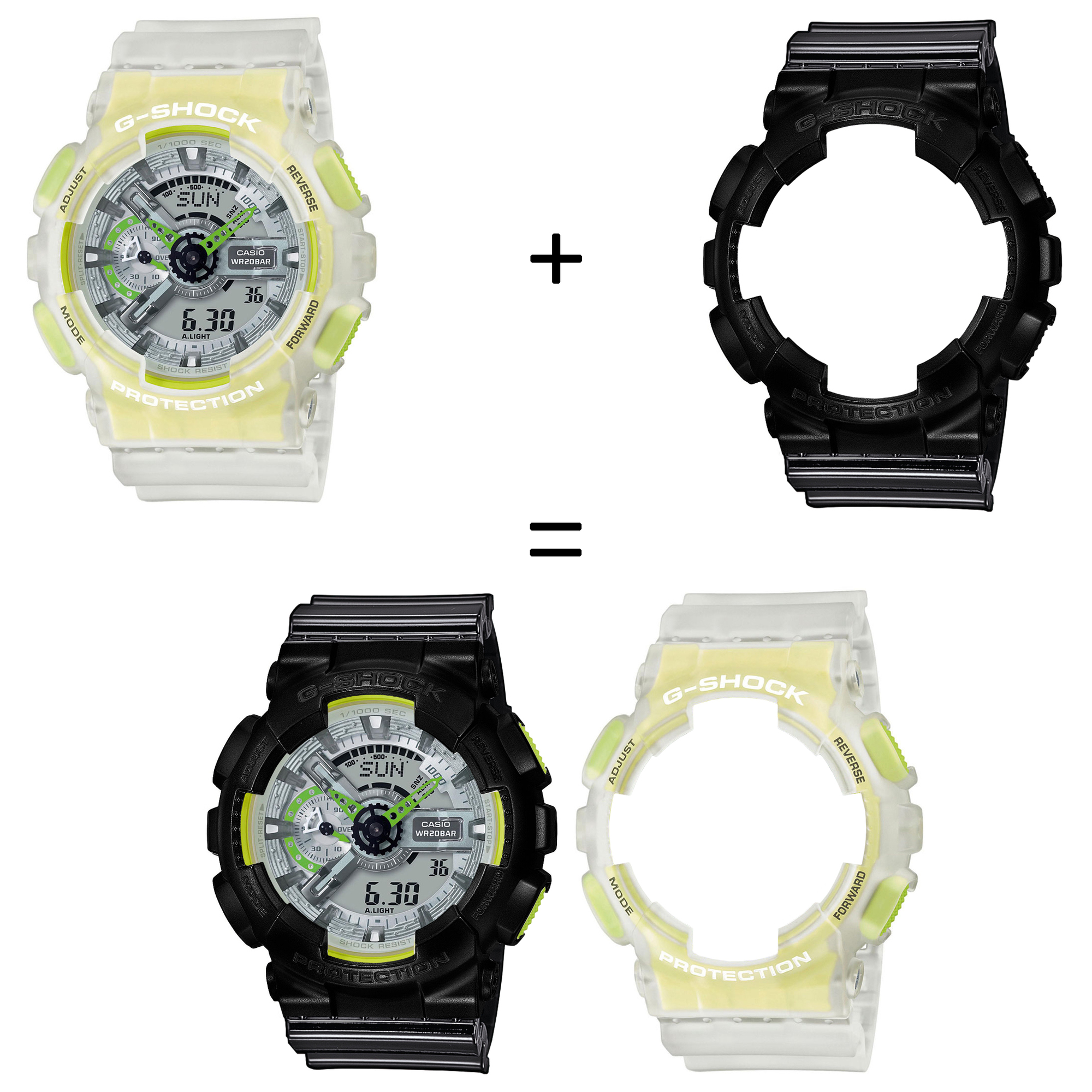 Casio SET GA-110LS-7AER + BEZEL 10523429 + PASEK 10378391 zegarek - miniatura 2