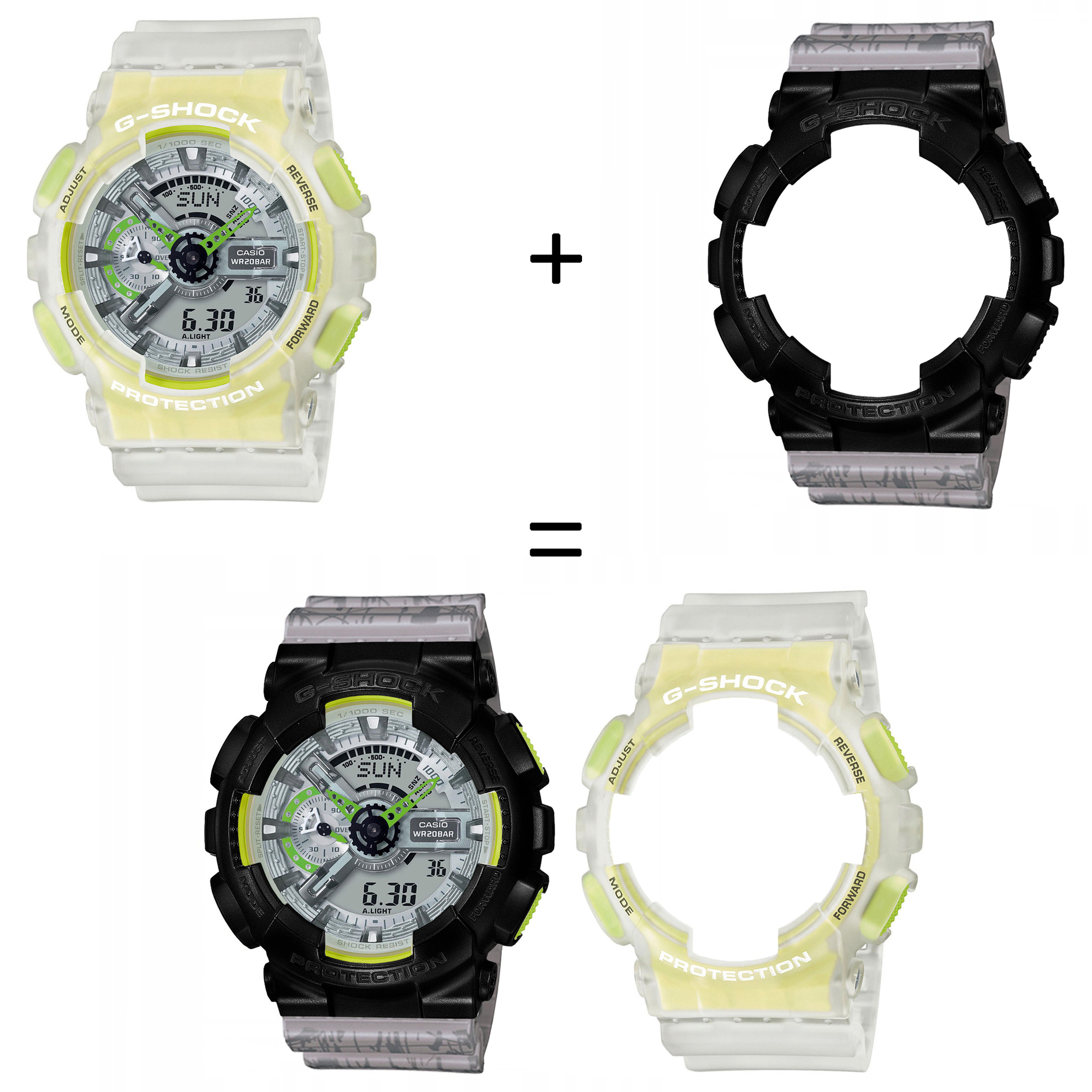 Casio SET GA-110LS-7AER + BEZEL 10523429 + PASEK 10498174 zegarek - miniatura 2