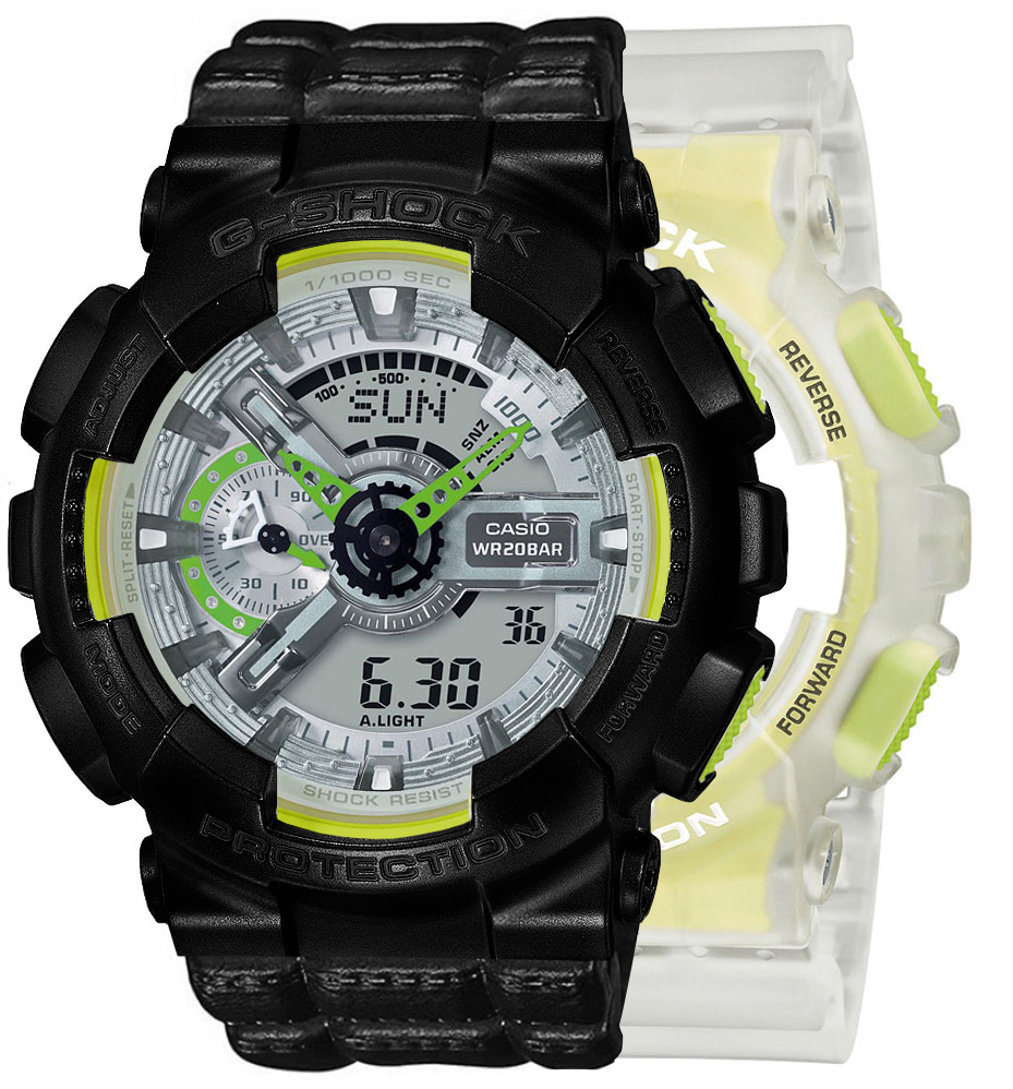 G-SHOCK SET GA-110LS-7AER + BEZEL 10523429 + PASEK 10559686