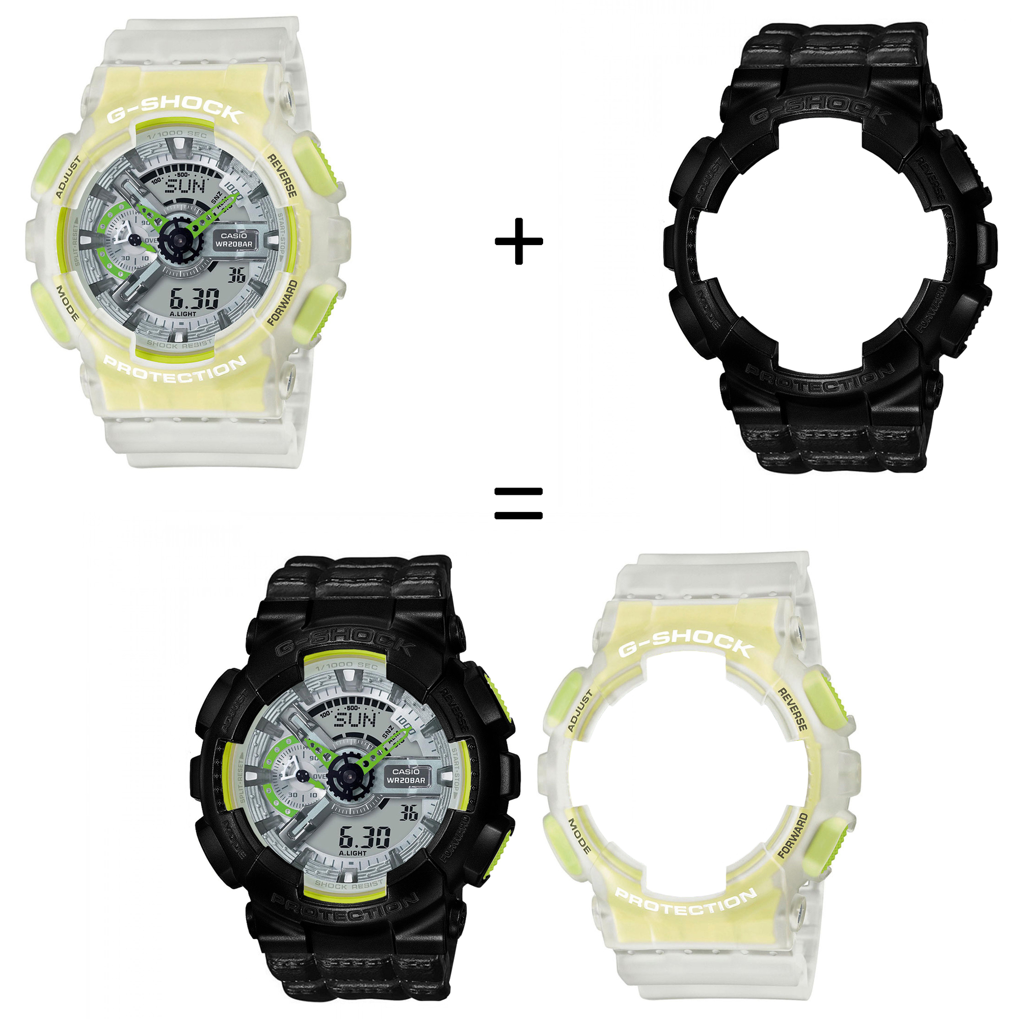 Casio SET GA-110LS-7AER + BEZEL 10523429 + PASEK 10559686 zegarek - miniatura 2