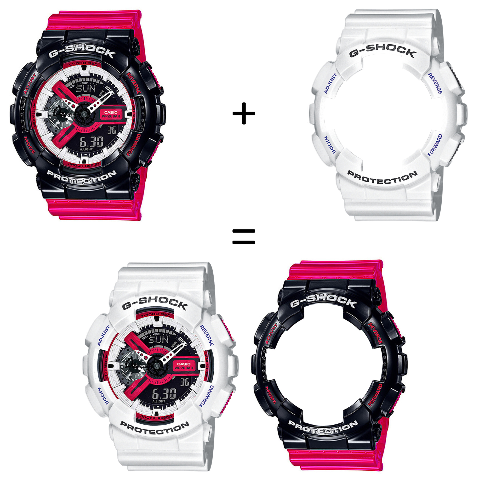 Casio SET GA-110RB-1AER + BEZEL 10347600 + PASEK 10347710 zegarek - miniatura 2