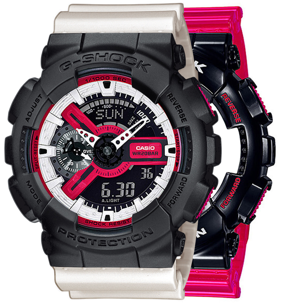 G-SHOCK SET GA-110RB-1AER + BEZEL 10358741 + PASEK 10395227