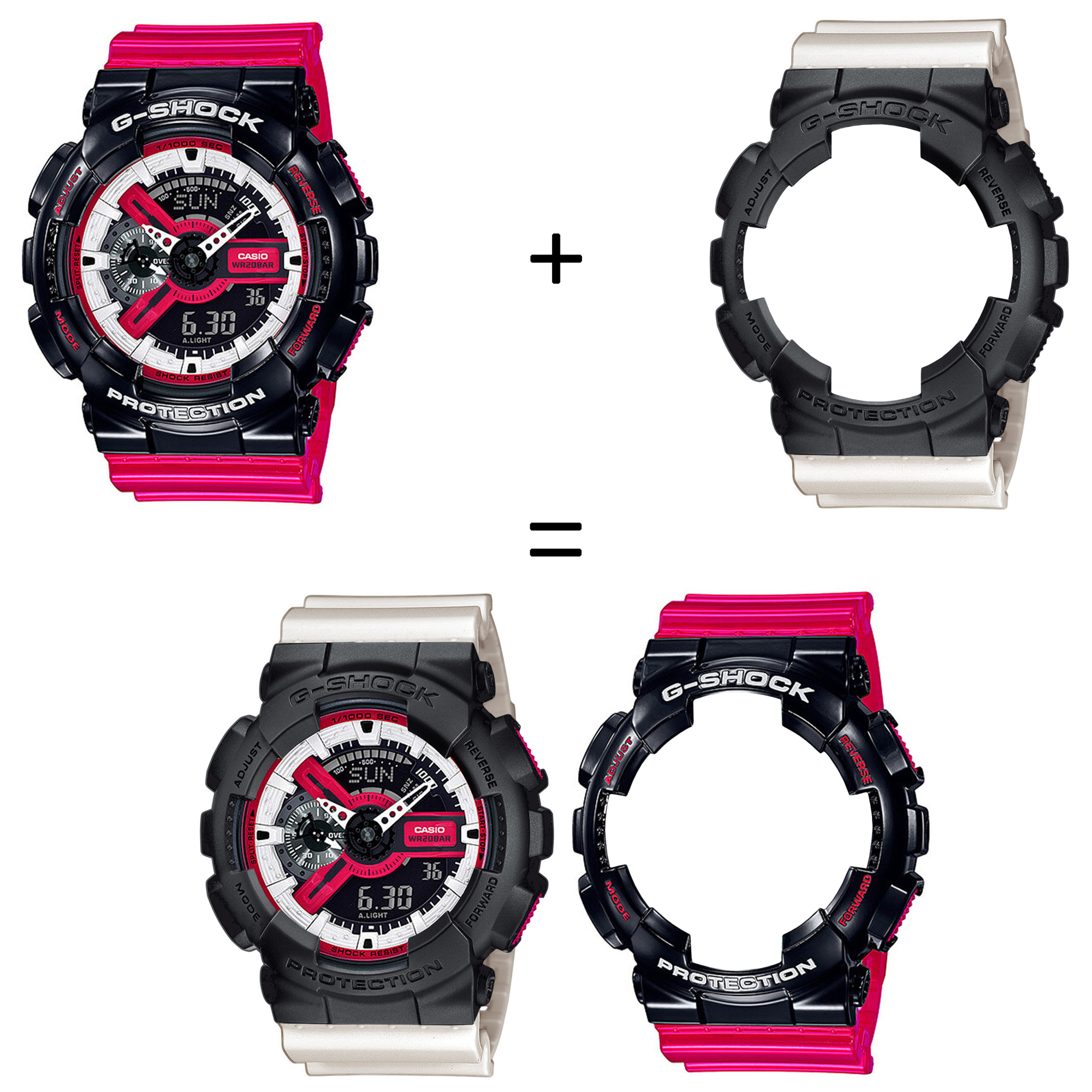 Casio SET GA-110RB-1AER + BEZEL 10358741 + PASEK 10395227 zegarek - miniatura 2