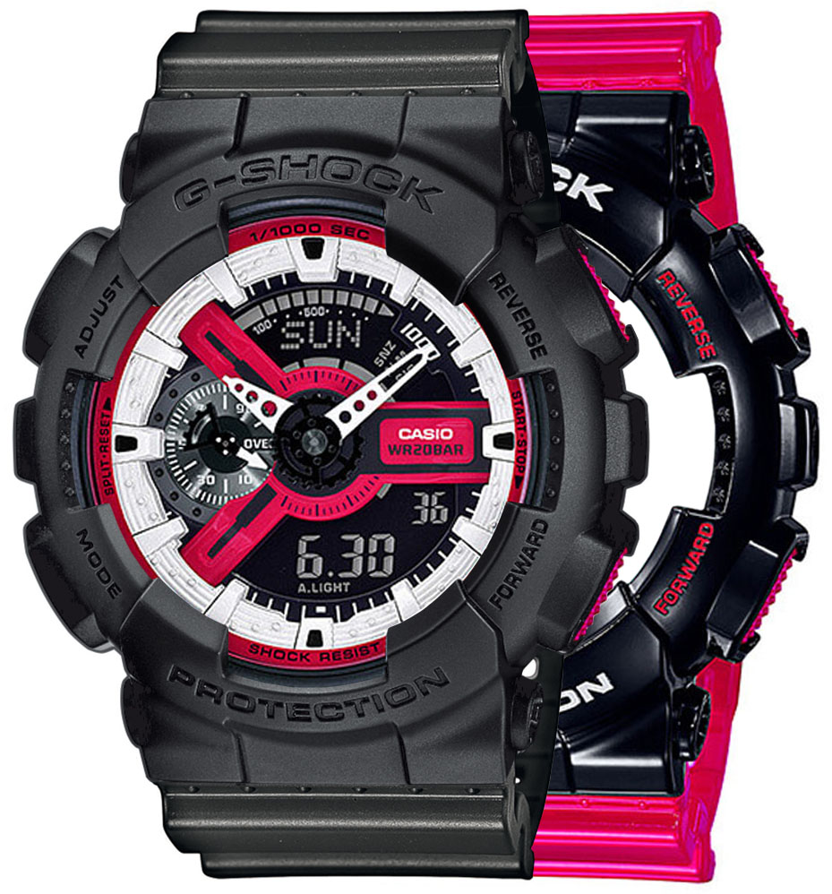 G-SHOCK SET GA-110RB-1AER + BEZEL 10358741 + PASEK 10467764