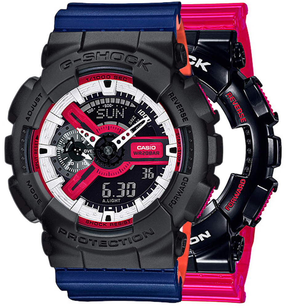 G-SHOCK SET GA-110RB-1AER + BEZEL 10358741 + PASEK 10527467