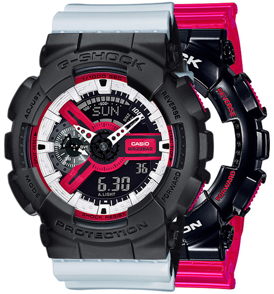 G-SHOCK SET GA-110RB-1AER + BEZEL 10358741 + PASEK 10527469