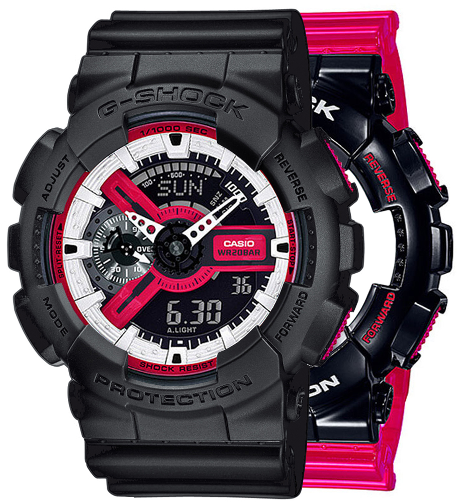 G-SHOCK SET GA-110RB-1AER + BEZEL 10358741 + PASEK 10536683