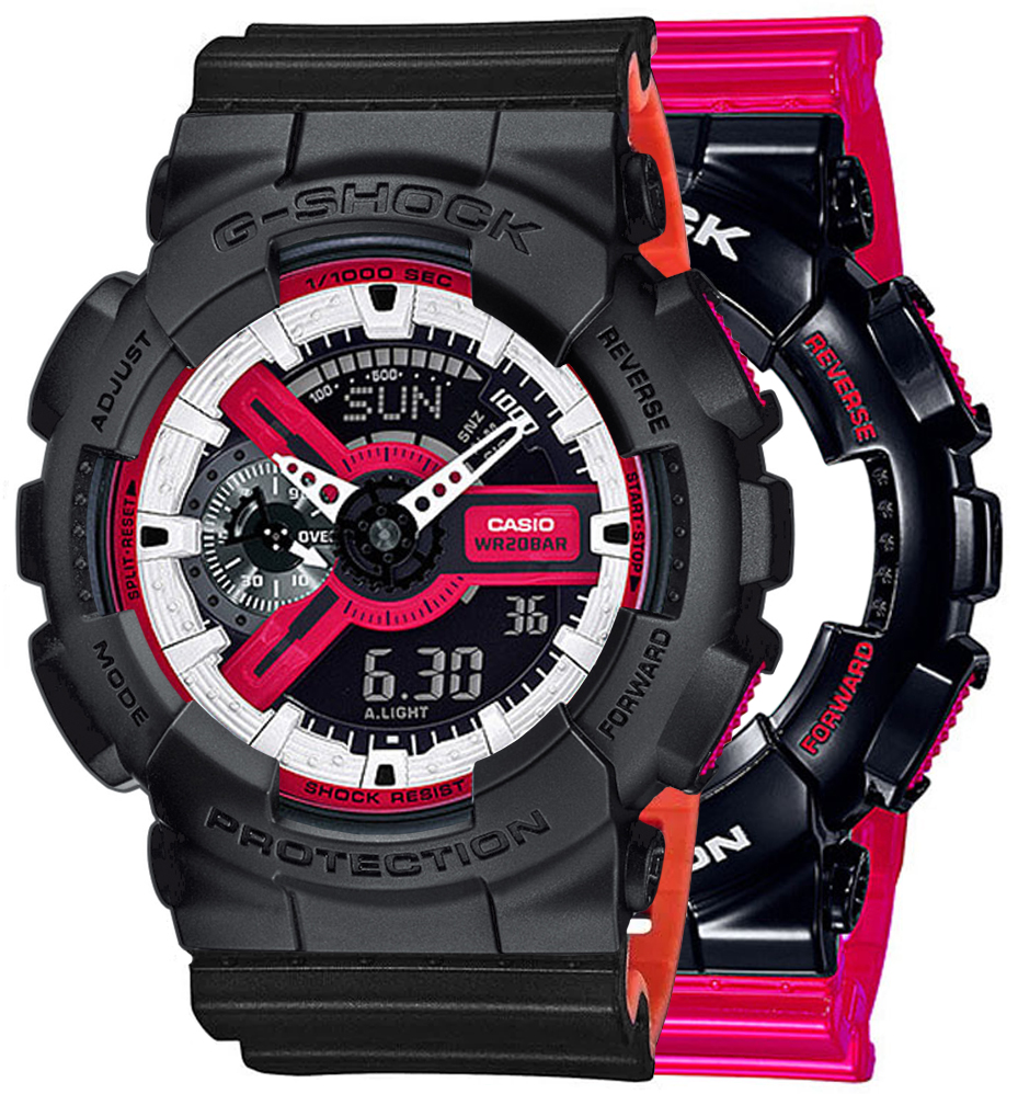 G-SHOCK SET GA-110RB-1AER + BEZEL 10358741 + PASEK 10577142