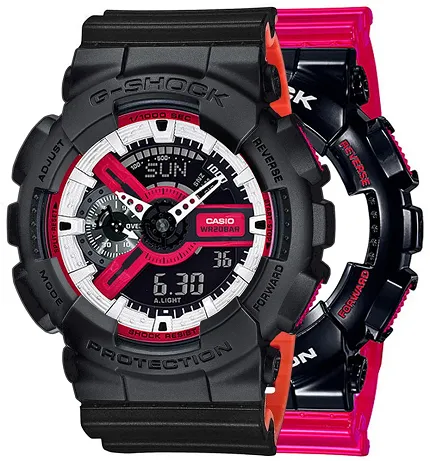 Casio SET GA-110RB-1AER + BEZEL 10358741 + PASEK 10577142 - zdjęcie 1