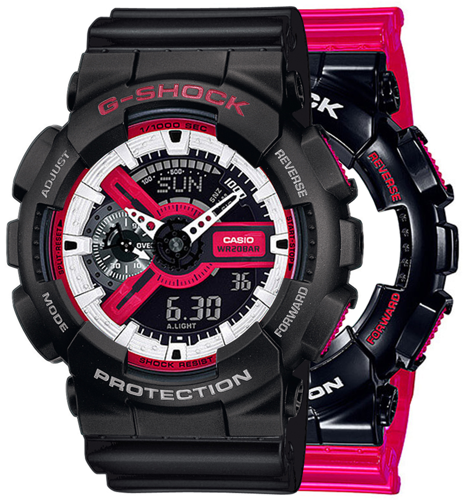 G-SHOCK SET GA-110RB-1AER + BEZEL 10378531 + PASEK 10347688