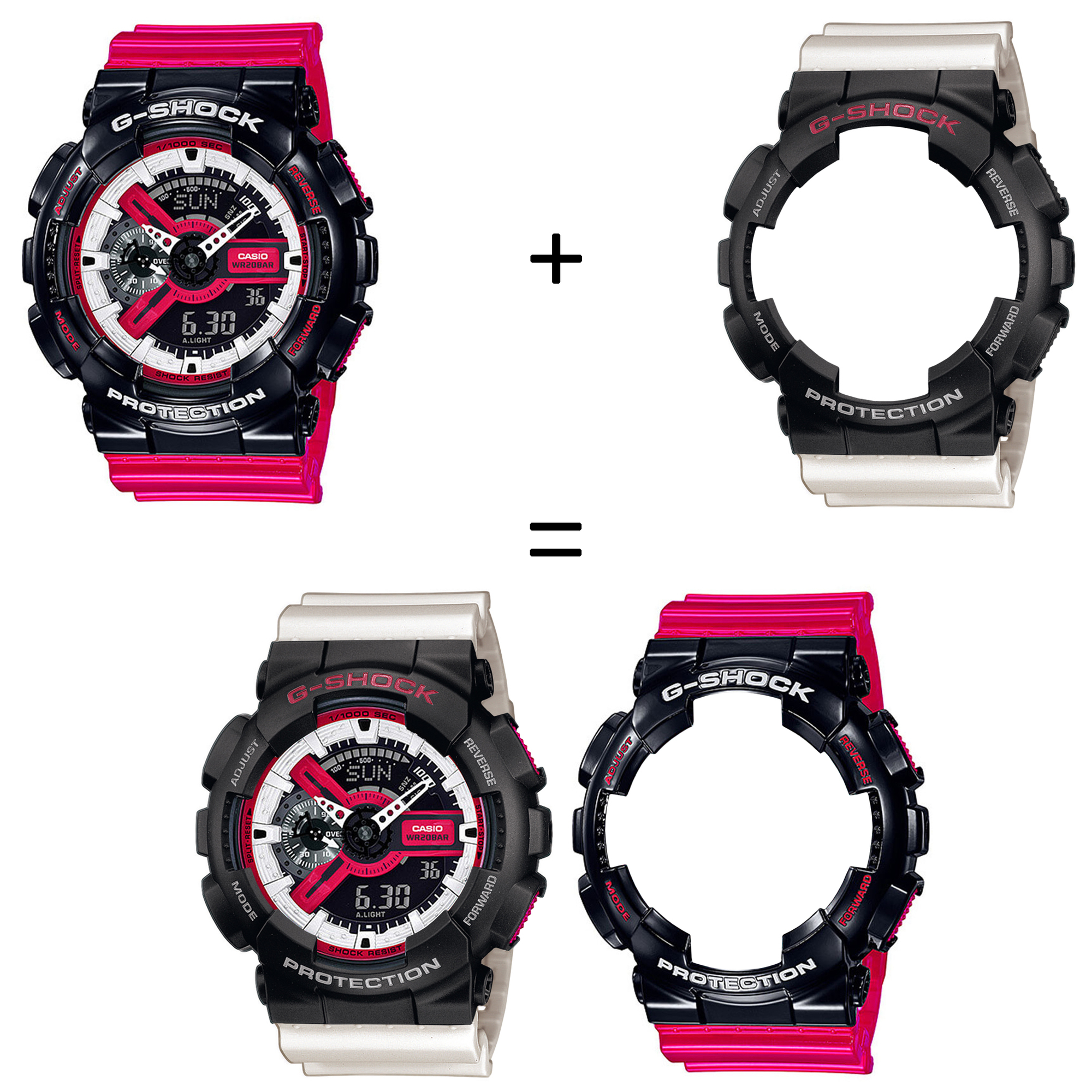Casio SET GA-110RB-1AER + BEZEL 10378531 + PASEK 10395227 zegarek - miniatura 2
