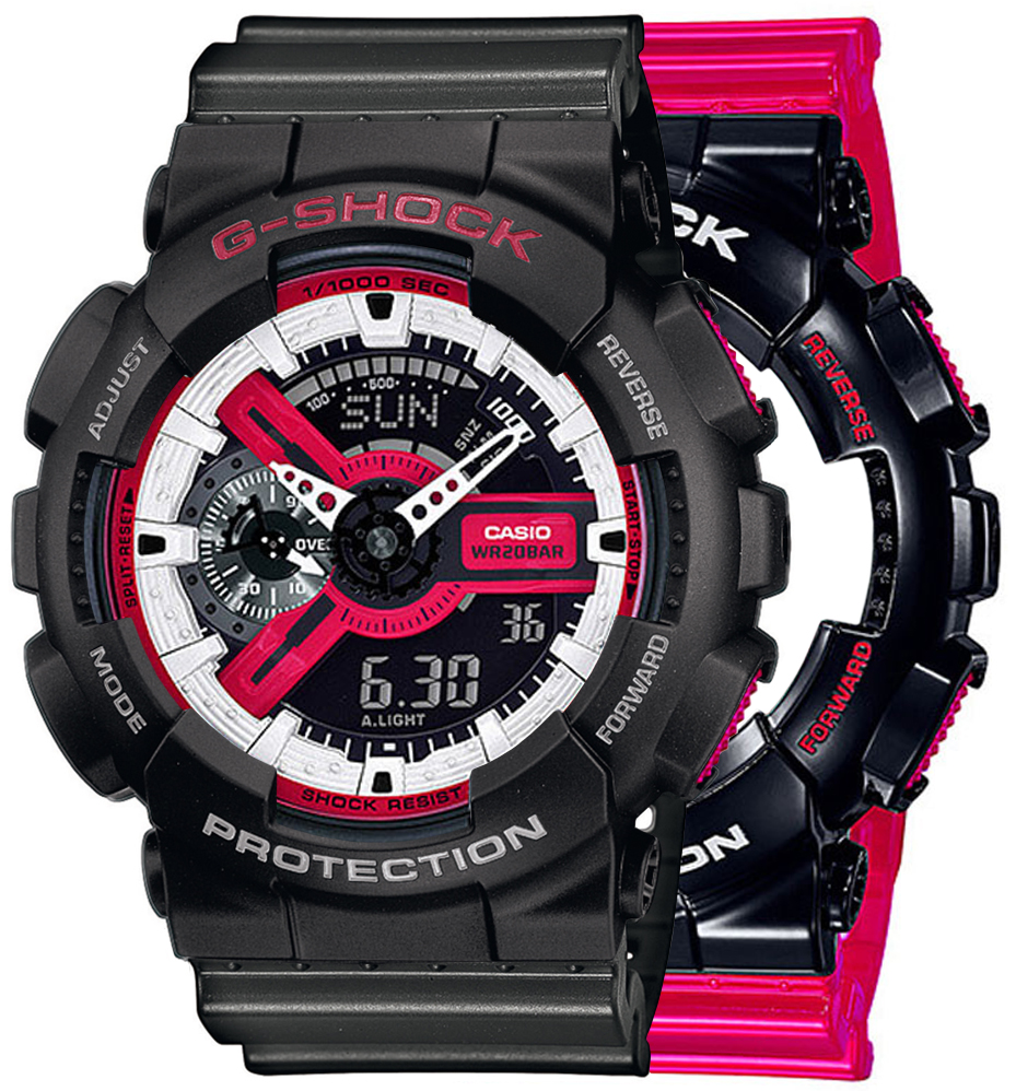 G-SHOCK SET GA-110RB-1AER + BEZEL 10378531 + PASEK 10467764