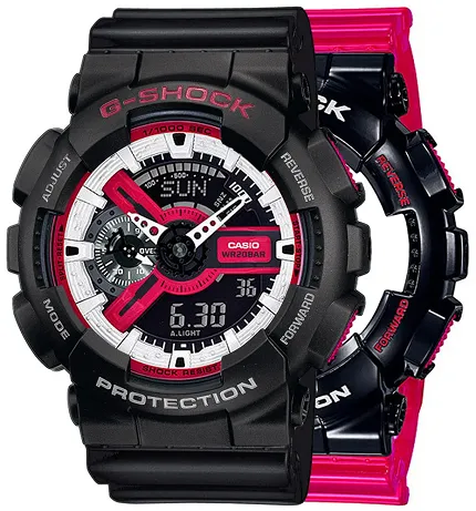 Casio SET GA-110RB-1AER + BEZEL 10378531 + PASEK 10536683 - zdjęcie 1
