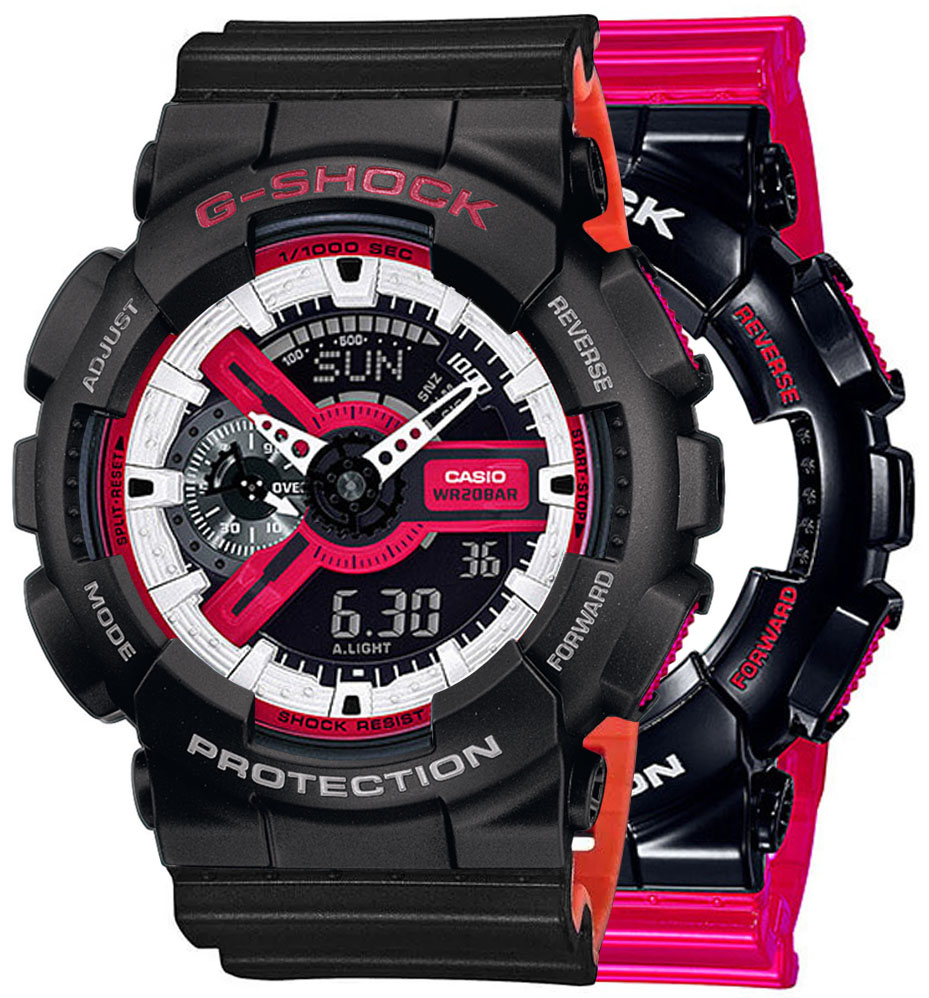 G-SHOCK SET GA-110RB-1AER + BEZEL 10378531 + PASEK 10577142