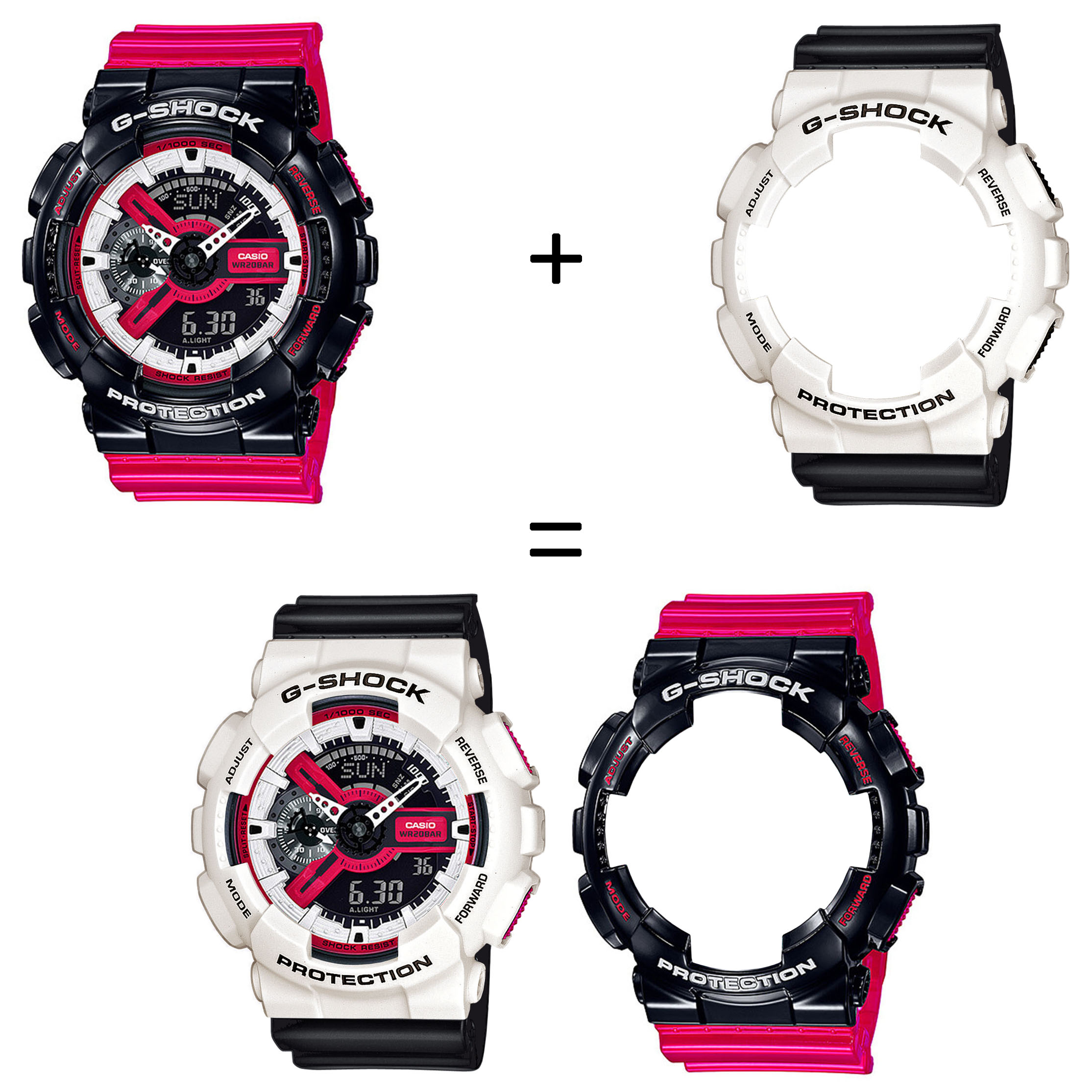 Casio SET GA-110RB-1AER + BEZEL 10395292 + PASEK 10347688 zegarek - miniatura 2