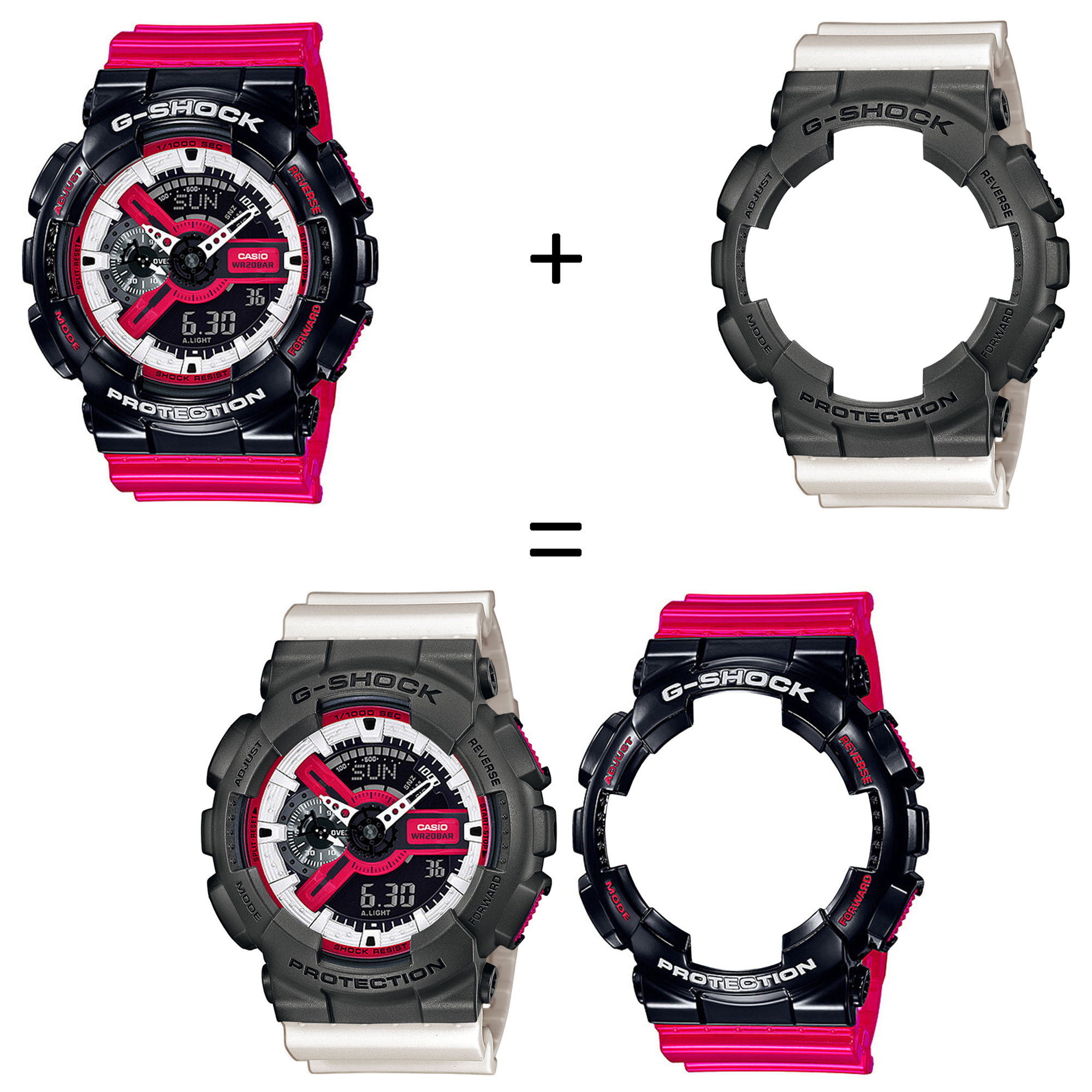 Casio SET GA-110RB-1AER + BEZEL 10467795 + PASEK 10395227 zegarek - miniatura 2