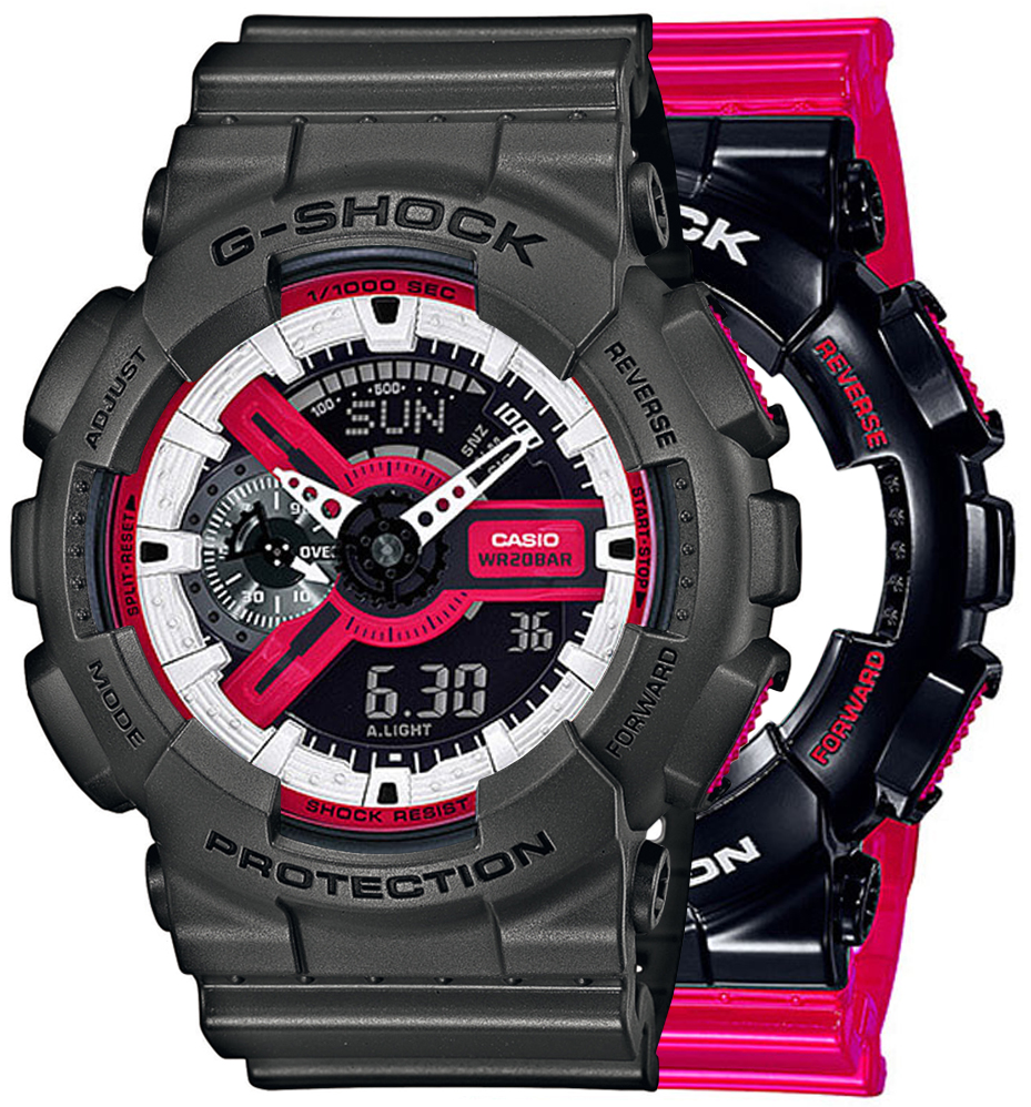 G-SHOCK SET GA-110RB-1AER + BEZEL 10467795 + PASEK 10467764
