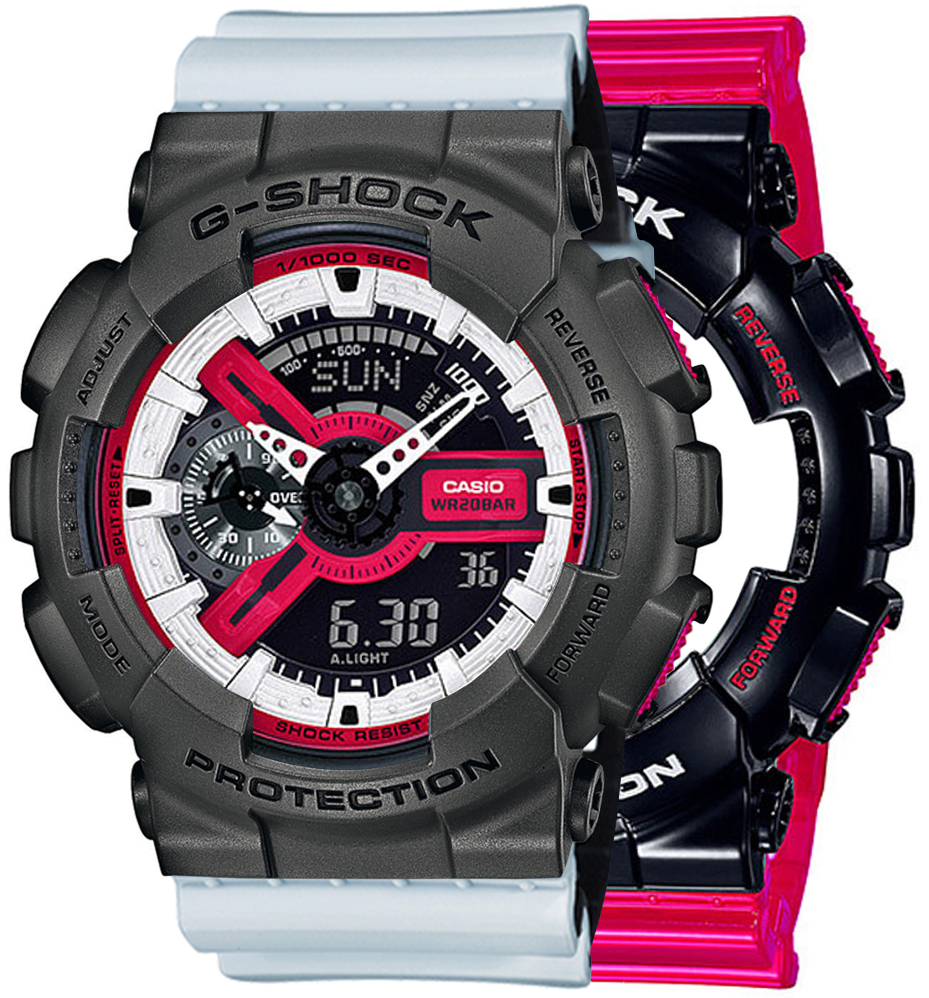 G-SHOCK SET GA-110RB-1AER + BEZEL 10467795 + PASEK 10527469