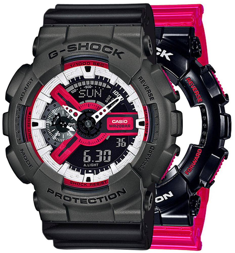 G-SHOCK SET GA-110RB-1AER + BEZEL 10467795 + PASEK 10536683