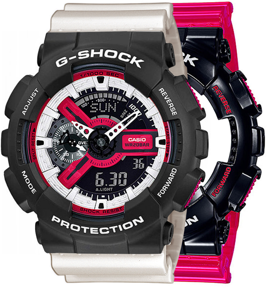 G-SHOCK SET GA-110RB-1AER + BEZEL 10508136 + PASEK 10395227