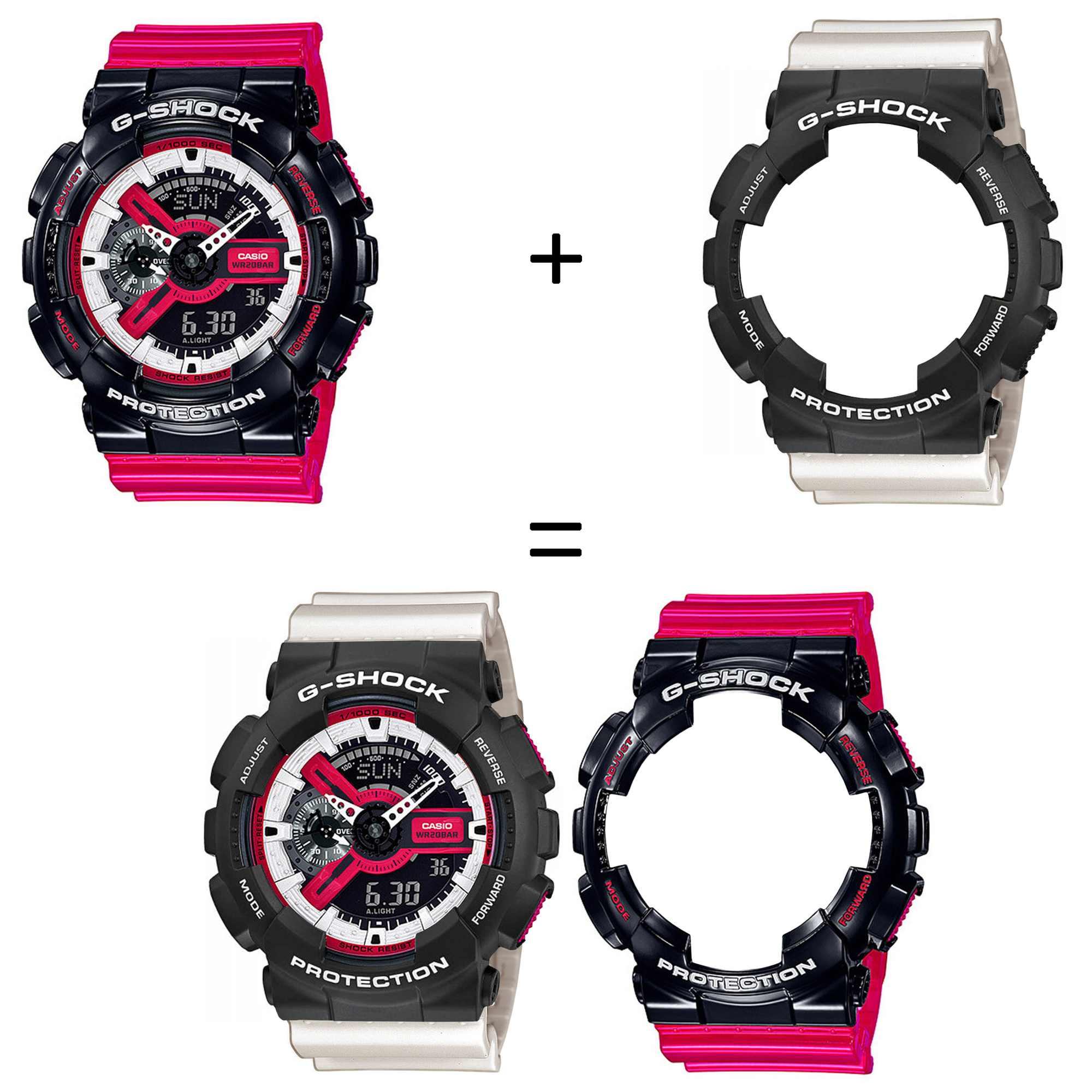 Casio SET GA-110RB-1AER + BEZEL 10508136 + PASEK 10395227 zegarek - miniatura 2