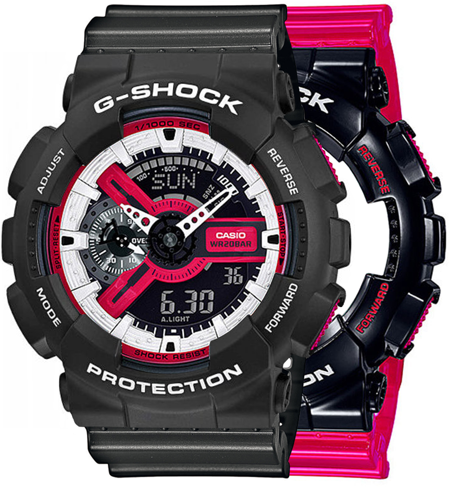 G-SHOCK SET GA-110RB-1AER + BEZEL 10508136 + PASEK 10467764