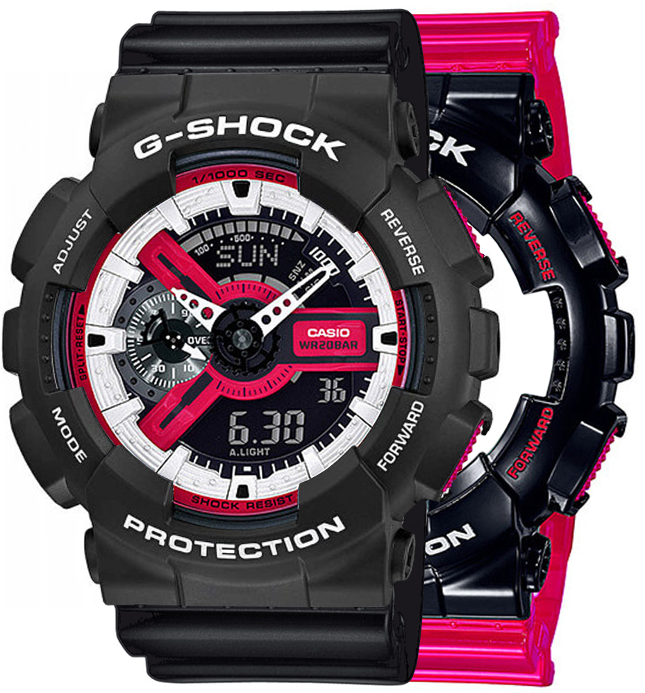 G-SHOCK SET GA-110RB-1AER + BEZEL 10508136 + PASEK 10536683