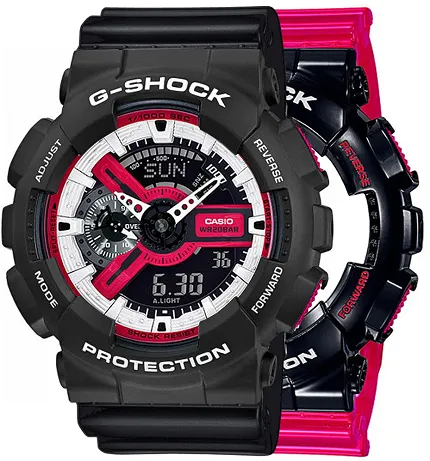 Casio SET GA-110RB-1AER + BEZEL 10508136 + PASEK 10536683 - zdjęcie 1