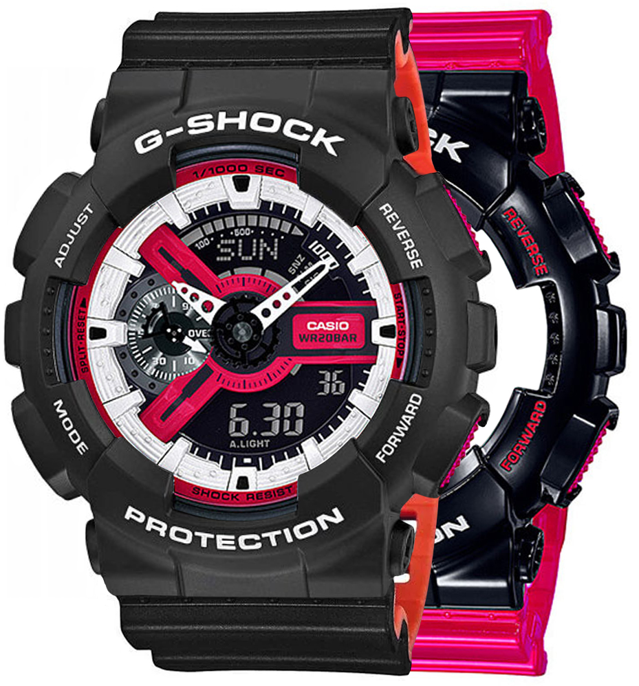 G-SHOCK SET GA-110RB-1AER + BEZEL 10508136 + PASEK 10577142