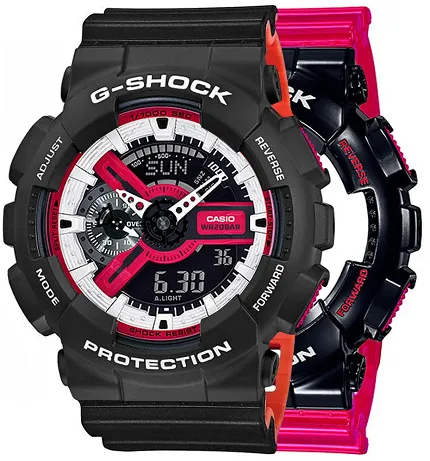 Casio SET GA-110RB-1AER + BEZEL 10508136 + PASEK 10577142 - zdjęcie 1