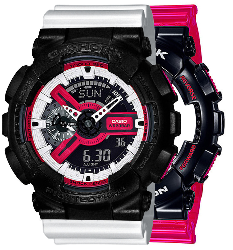 G-SHOCK SET GA-110RB-1AER + BEZEL 10523429 + PASEK 10347710