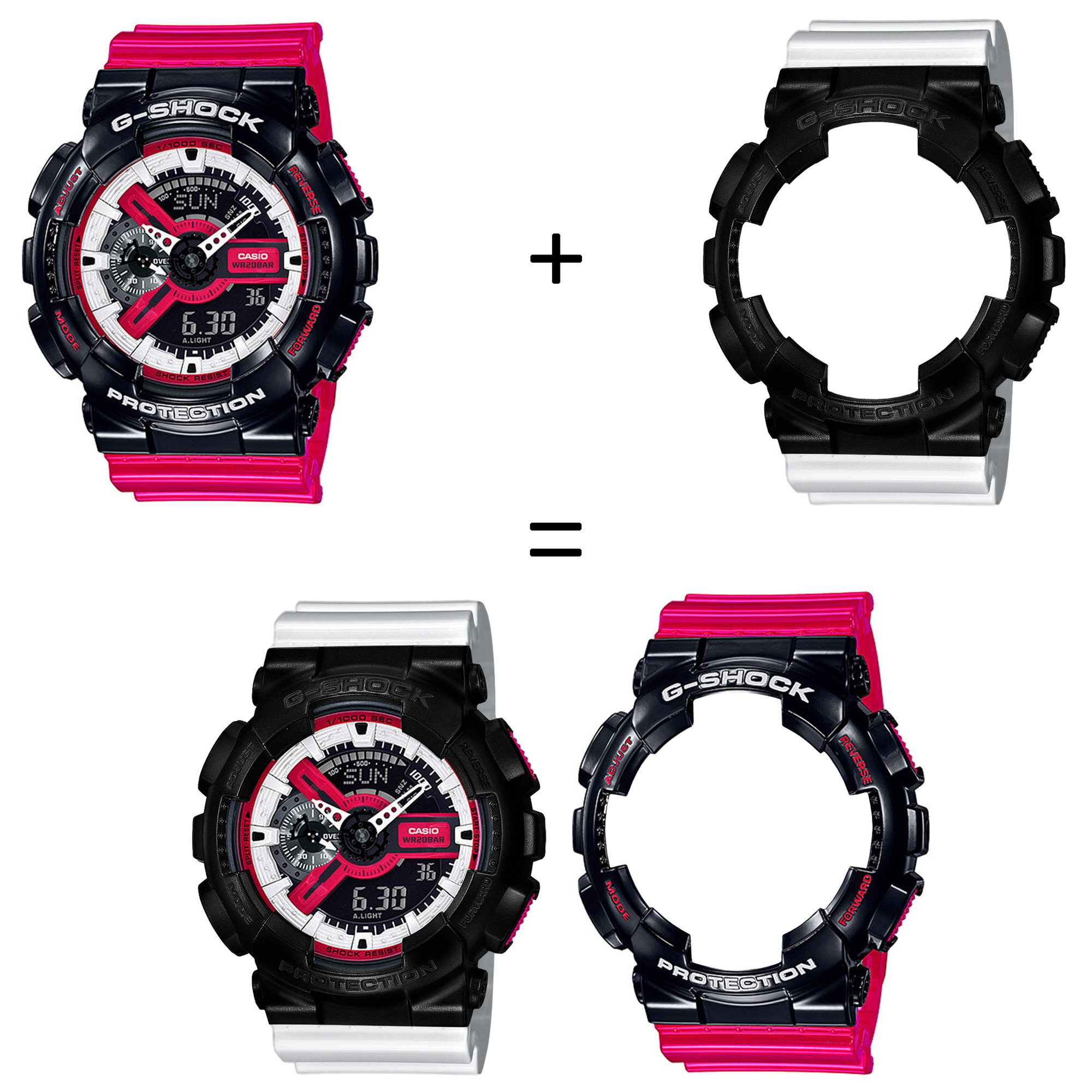 Casio SET GA-110RB-1AER + BEZEL 10523429 + PASEK 10347710 zegarek - miniatura 2