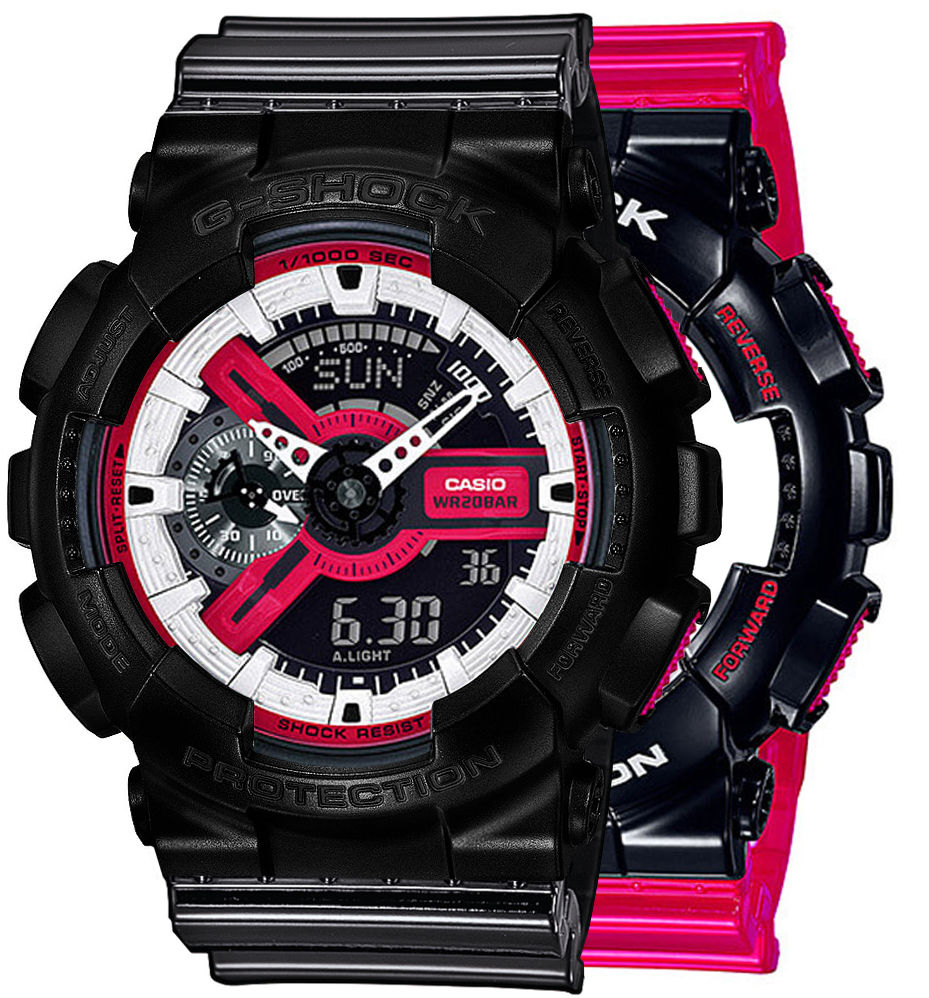 G-SHOCK SET GA-110RB-1AER + BEZEL 10523429 + PASEK 10378391