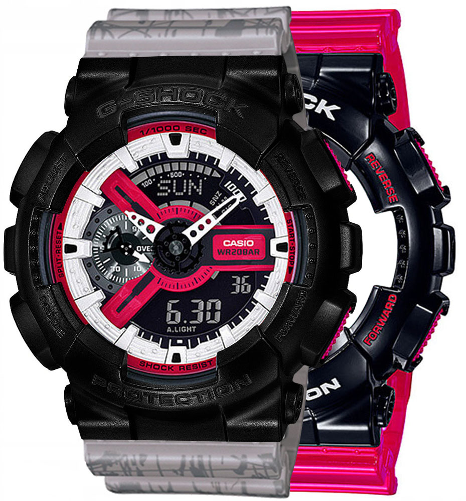 G-SHOCK SET GA-110RB-1AER + BEZEL 10523429 + PASEK 10498174