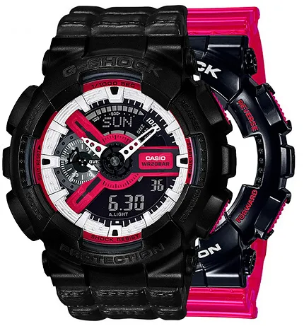 Casio SET GA-110RB-1AER + BEZEL 10523429 + PASEK 10559686 - zdjęcie 1