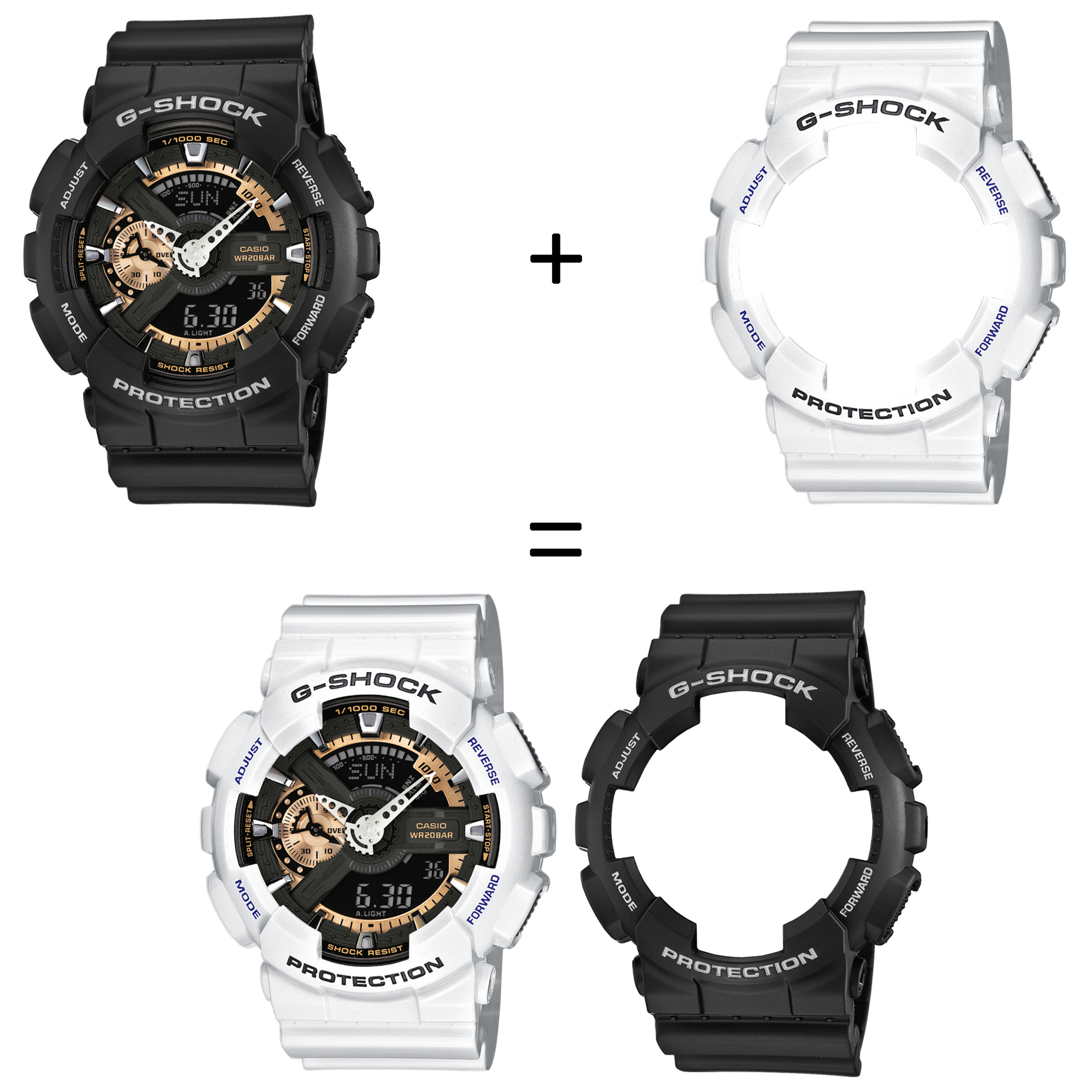 Casio SET GA-110RG-1AER + BEZEL 10347600 + PASEK 10347710 zegarek - miniatura 2