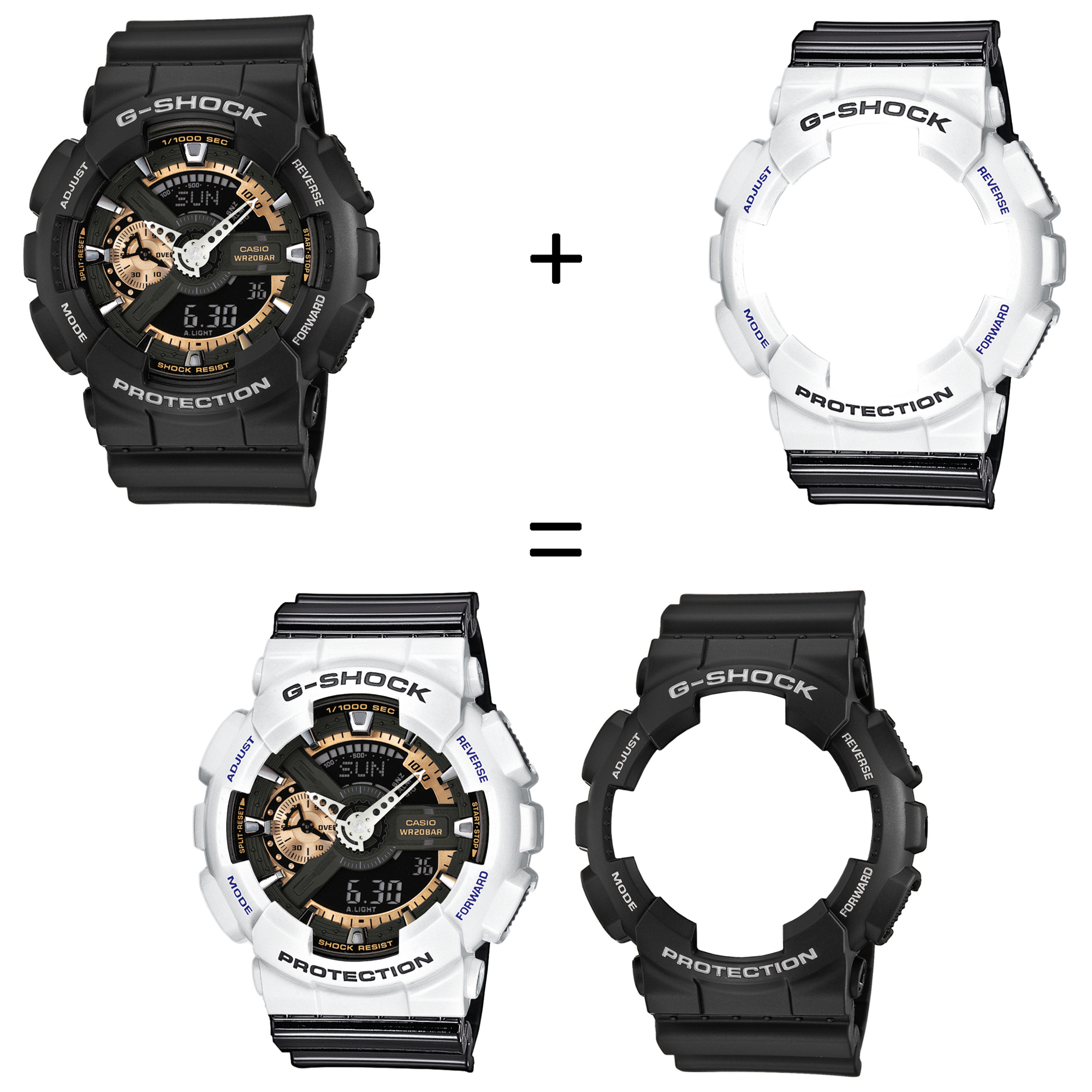 Casio SET GA-110RG-1AER + BEZEL 10347600 + PASEK 10378391 zegarek - miniatura 2