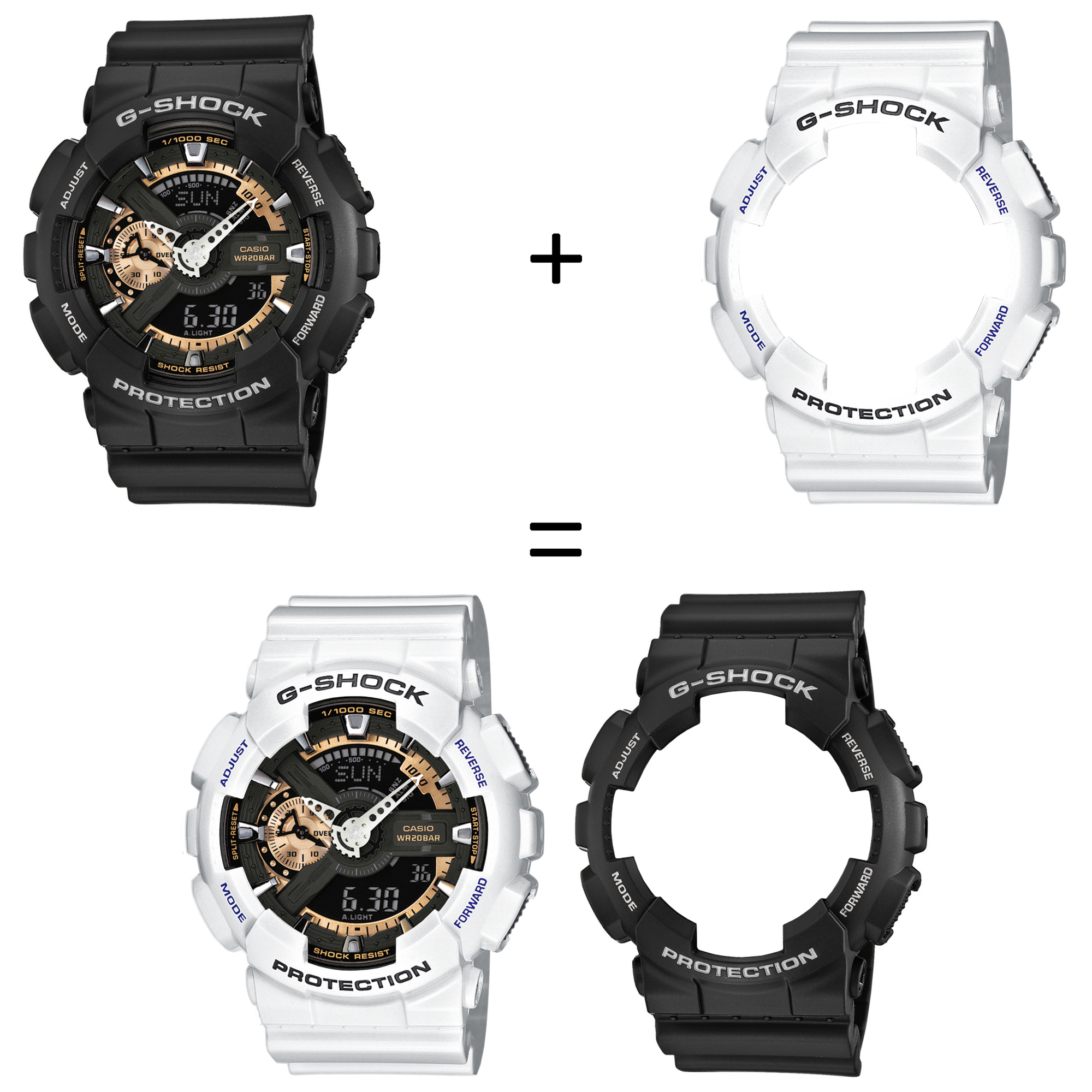 Casio SET GA-110RG-1AER + BEZEL 10347600 + PASEK 10430571 zegarek - miniatura 2