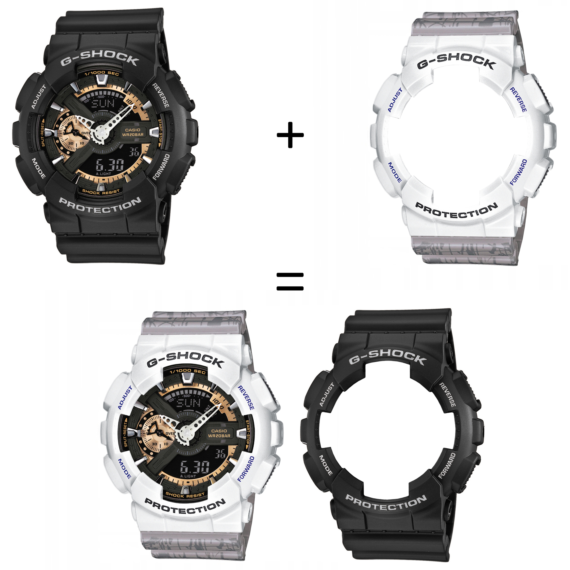 Casio SET GA-110RG-1AER + BEZEL 10347600 + PASEK 10498174 zegarek - miniatura 2