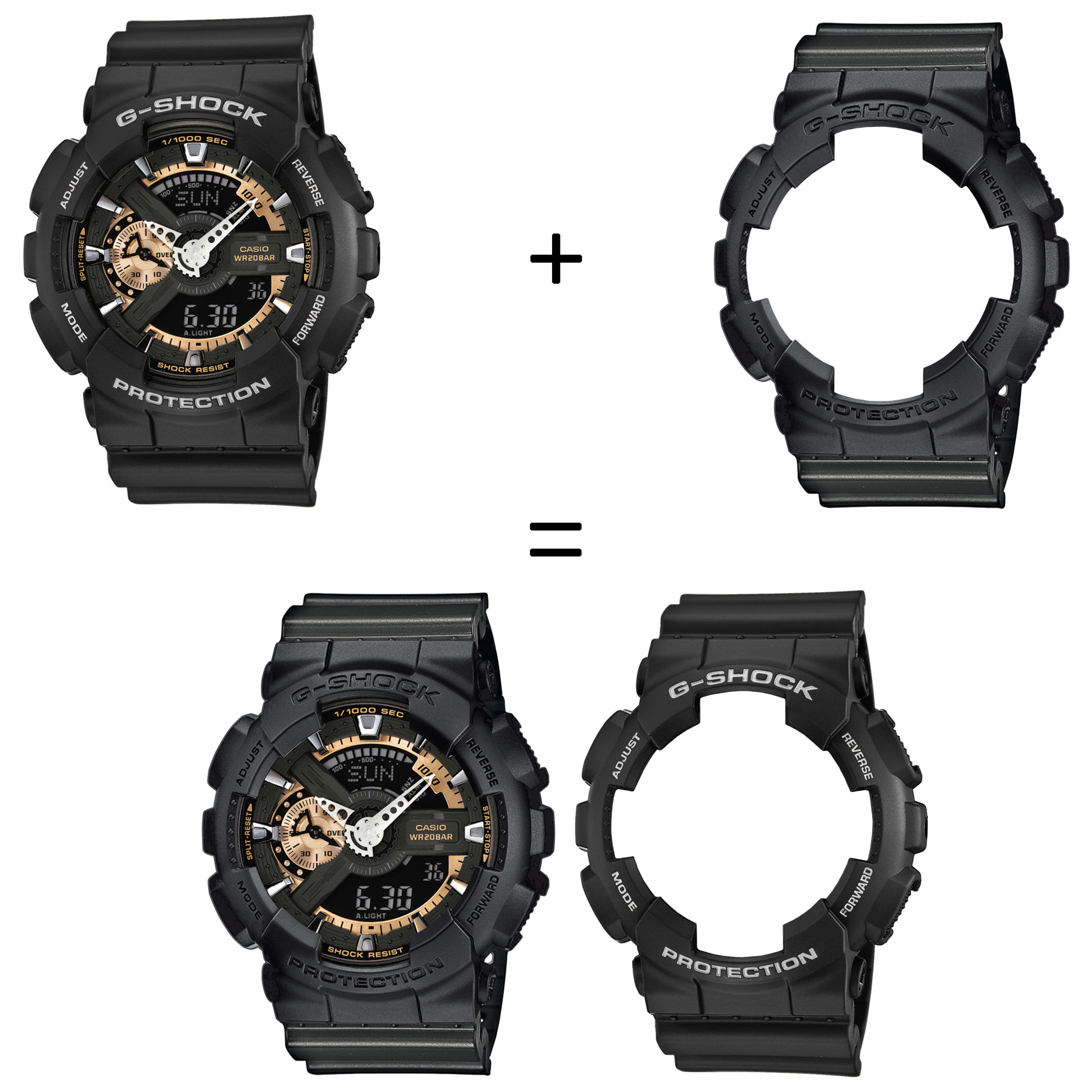 Casio SET GA-110RG-1AER + BEZEL 10358741 + PASEK 10467764 zegarek - miniatura 2