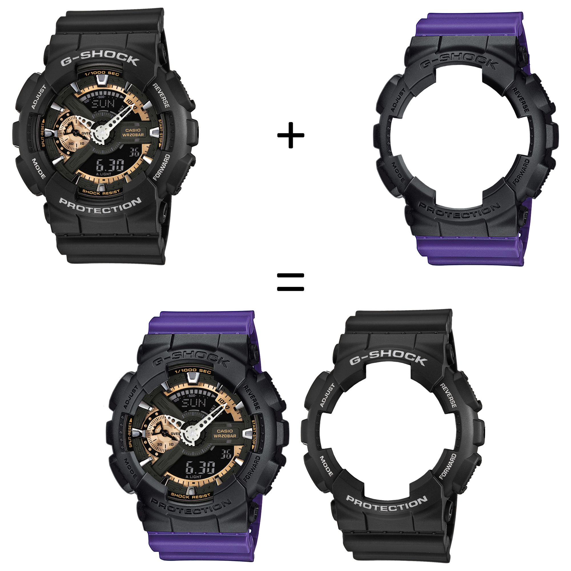 Casio SET GA-110RG-1AER + BEZEL 10358741 + PASEK 10498156 zegarek - miniatura 2