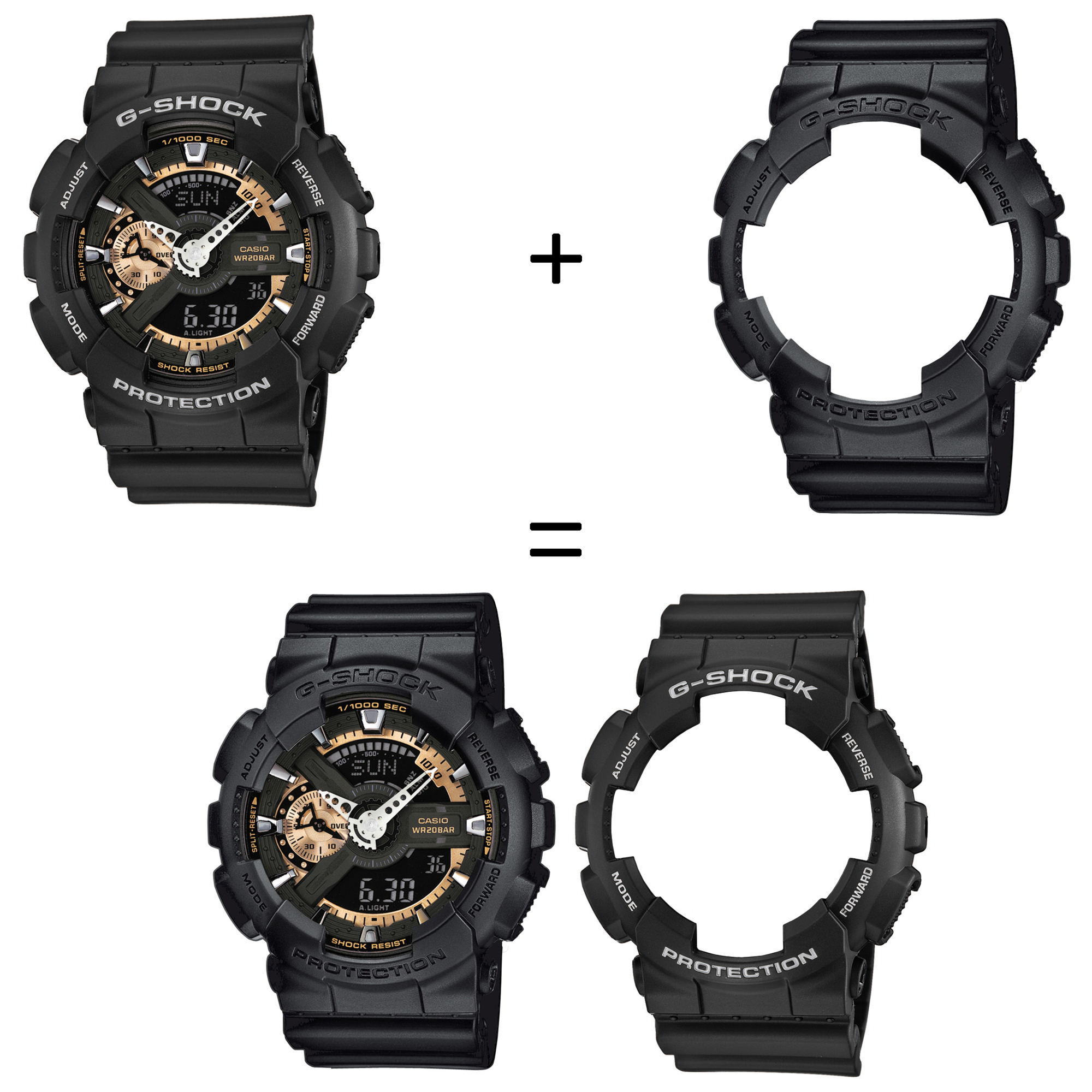 Casio SET GA-110RG-1AER + BEZEL 10358741 + PASEK 10536683 zegarek - miniatura 2