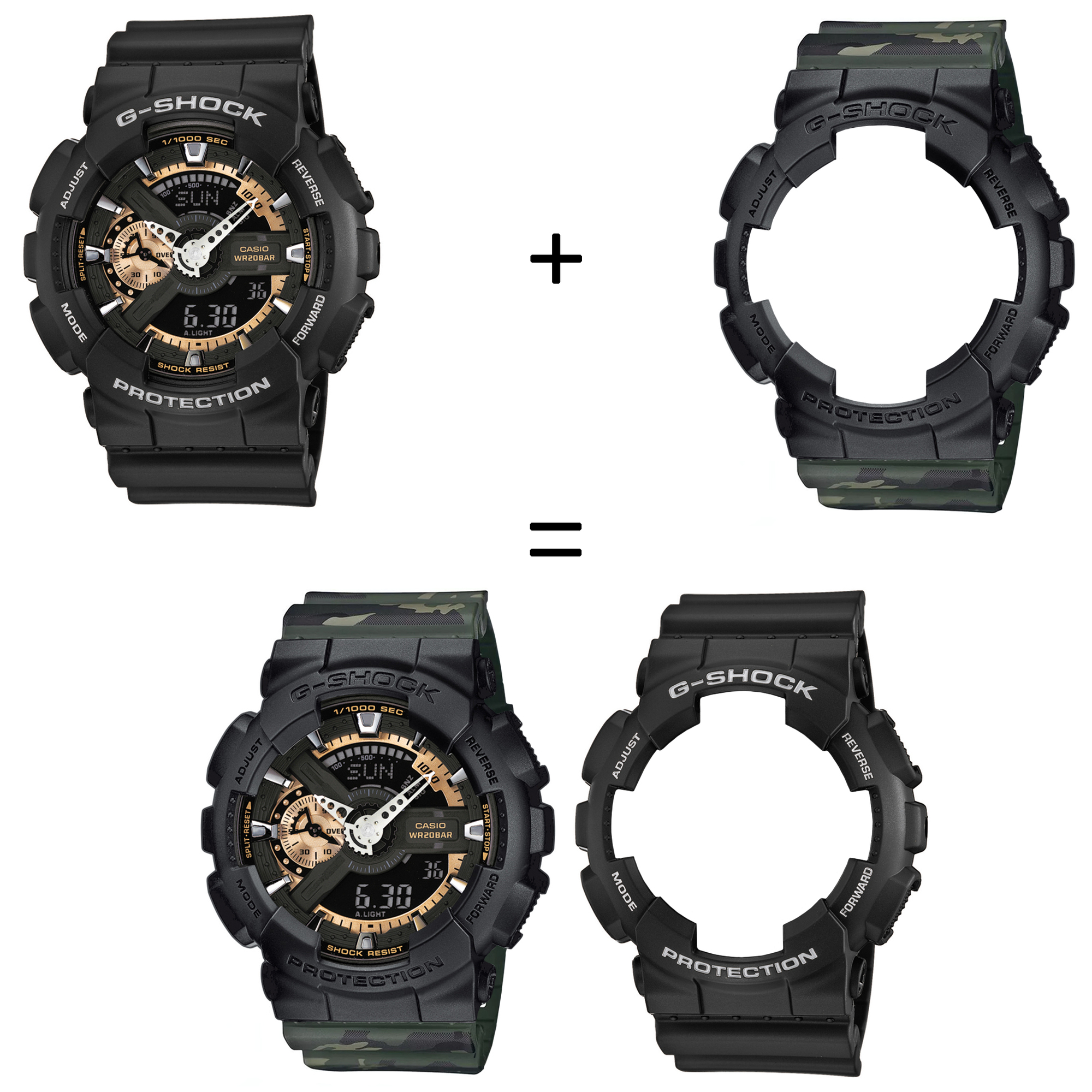 Casio SET GA-110RG-1AER + BEZEL 10358741 + PASEK 10561429 zegarek - miniatura 2
