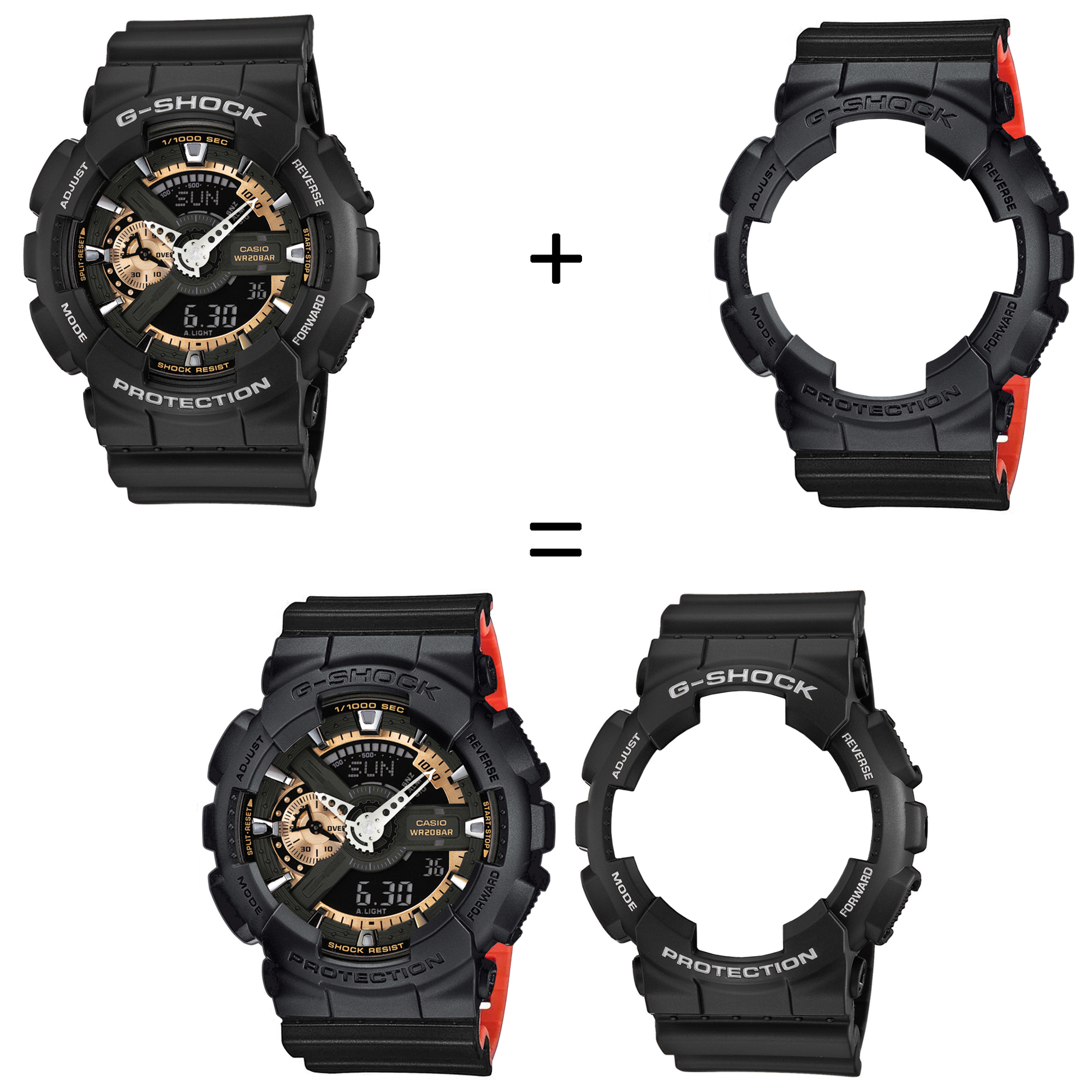 Casio SET GA-110RG-1AER + BEZEL 10358741 + PASEK 10577142 zegarek - miniatura 2