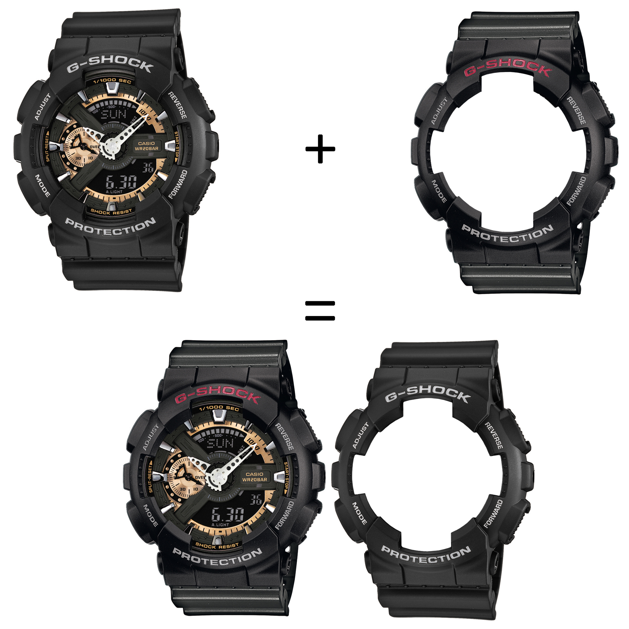 Casio SET GA-110RG-1AER + BEZEL 10378531 + PASEK 10467764 zegarek - miniatura 2