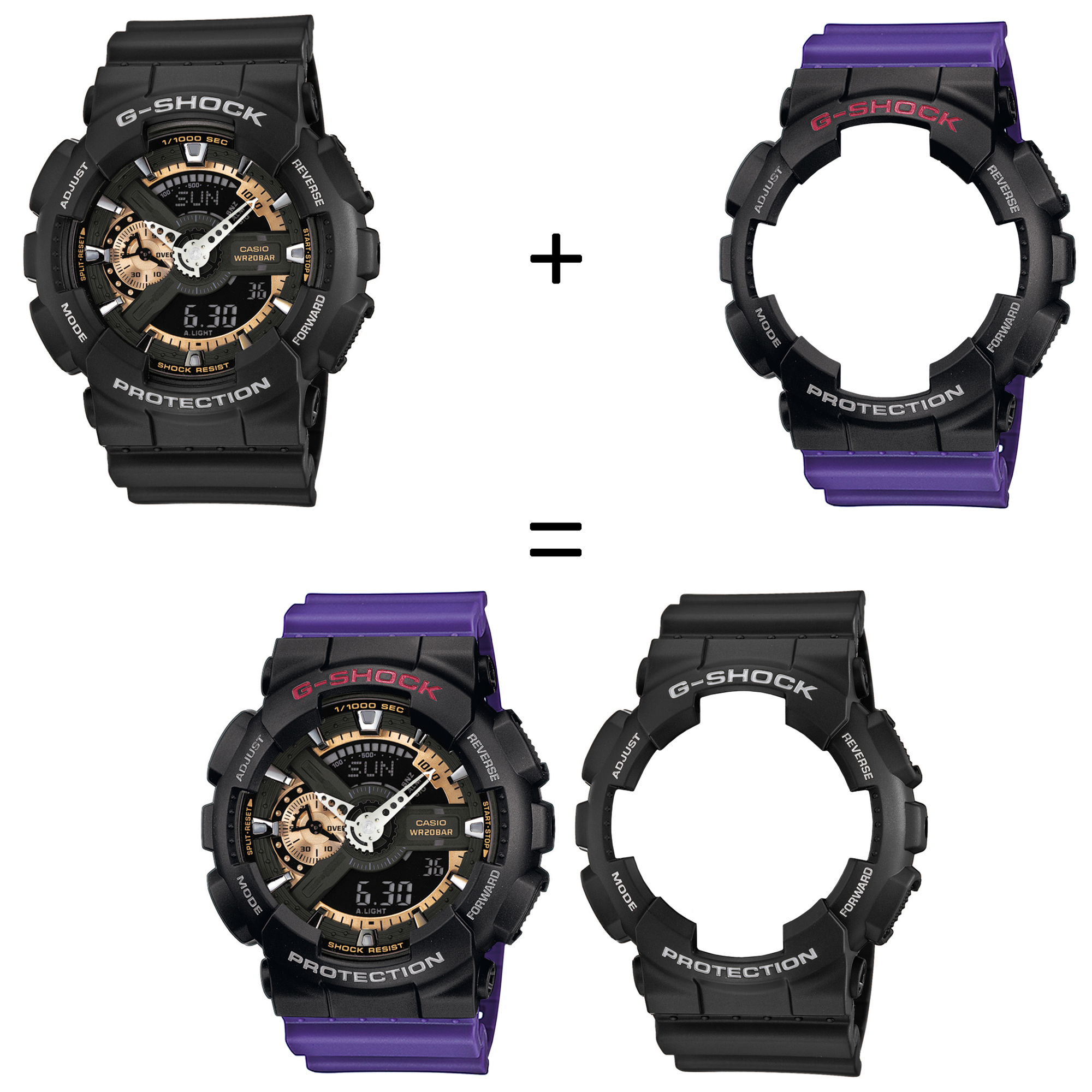 Casio SET GA-110RG-1AER + BEZEL 10378531 + PASEK 10498156 zegarek - miniatura 2