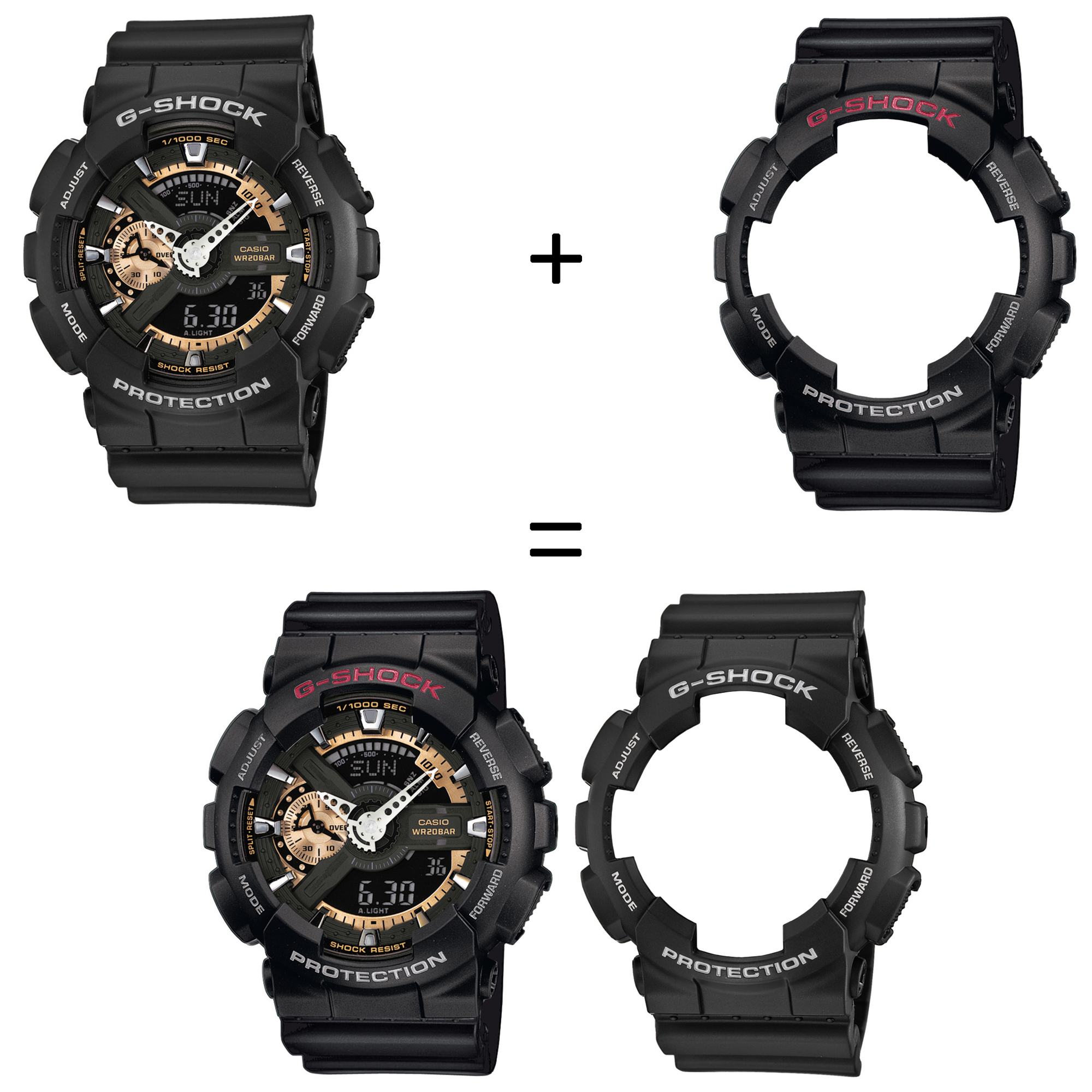 Casio SET GA-110RG-1AER + BEZEL 10378531 + PASEK 10536683 zegarek - miniatura 2